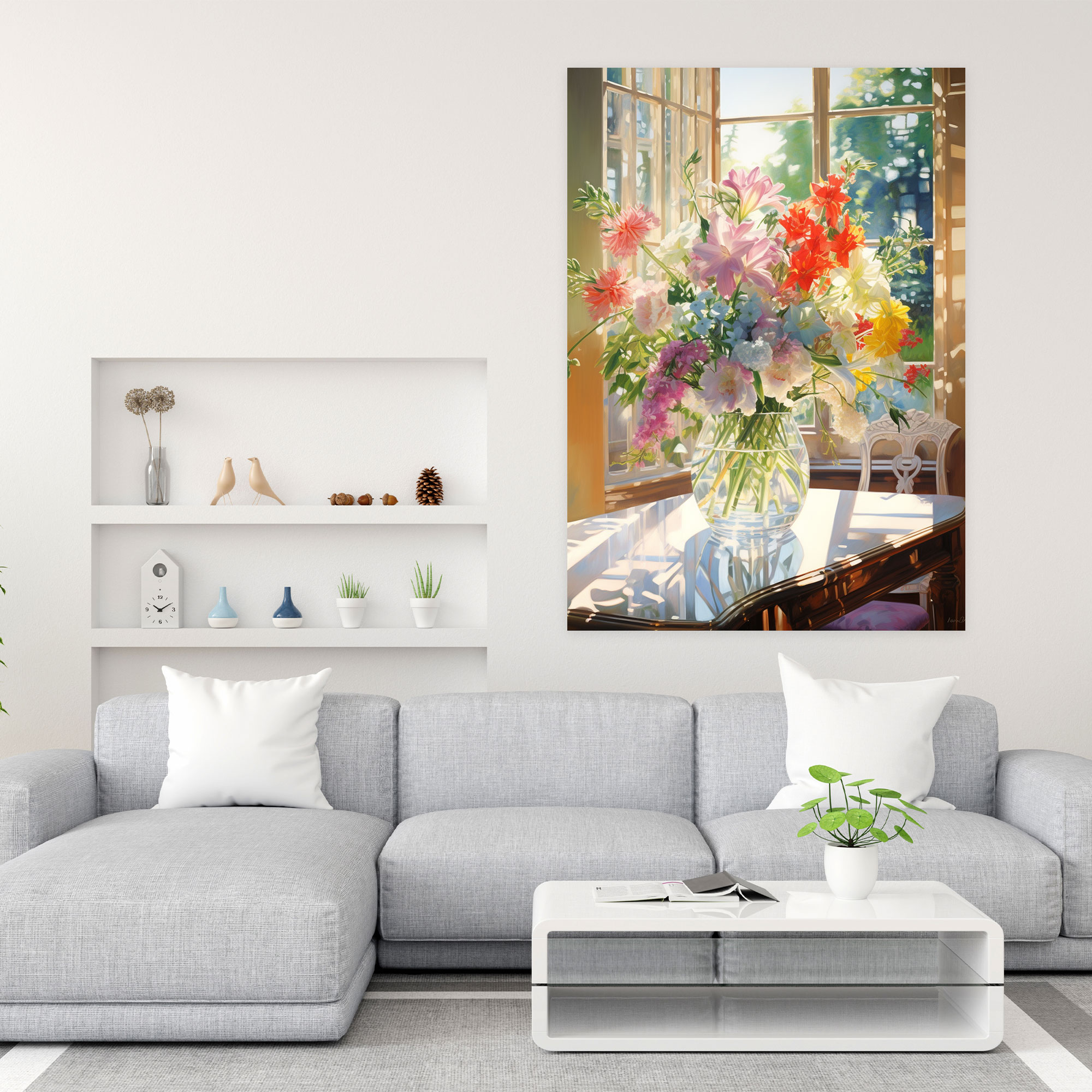 Realistic Glass Sculpture Canvas Print - Realistic Glass Sculpture, Beauty, Wall Decoration, Canvas Wall Art