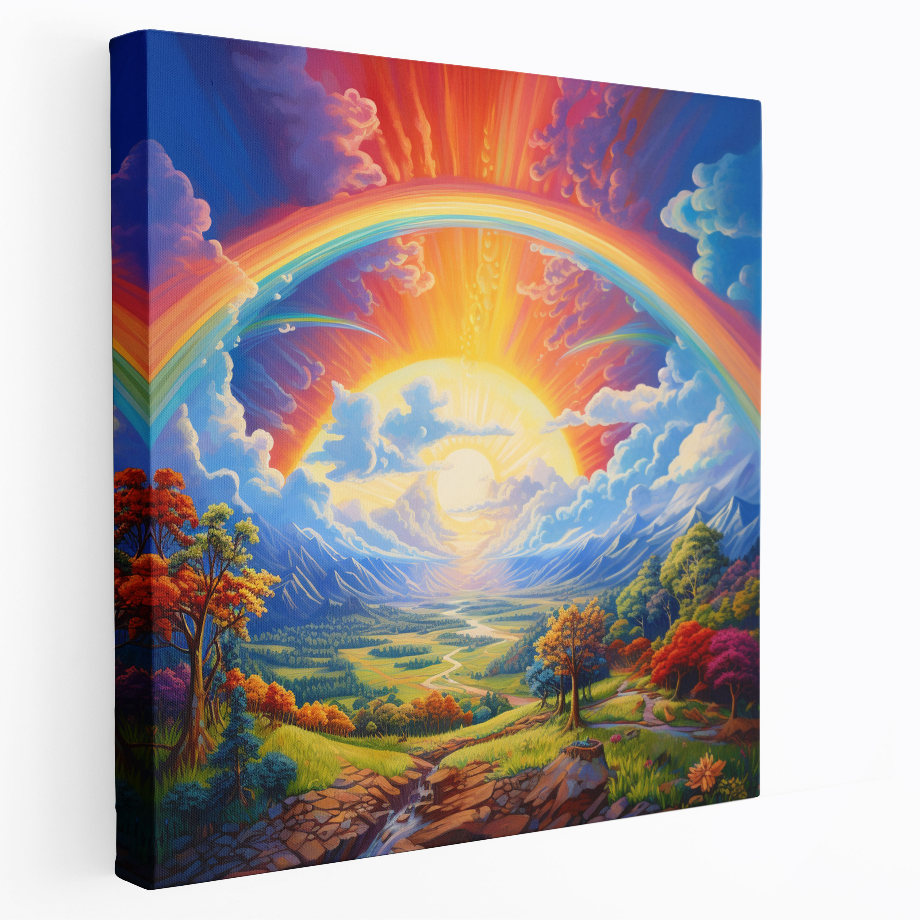 Rainbow Canvas Print - Colorful Wall Art - Rainbow, Wall Decoration, Canvas, Canvas Print