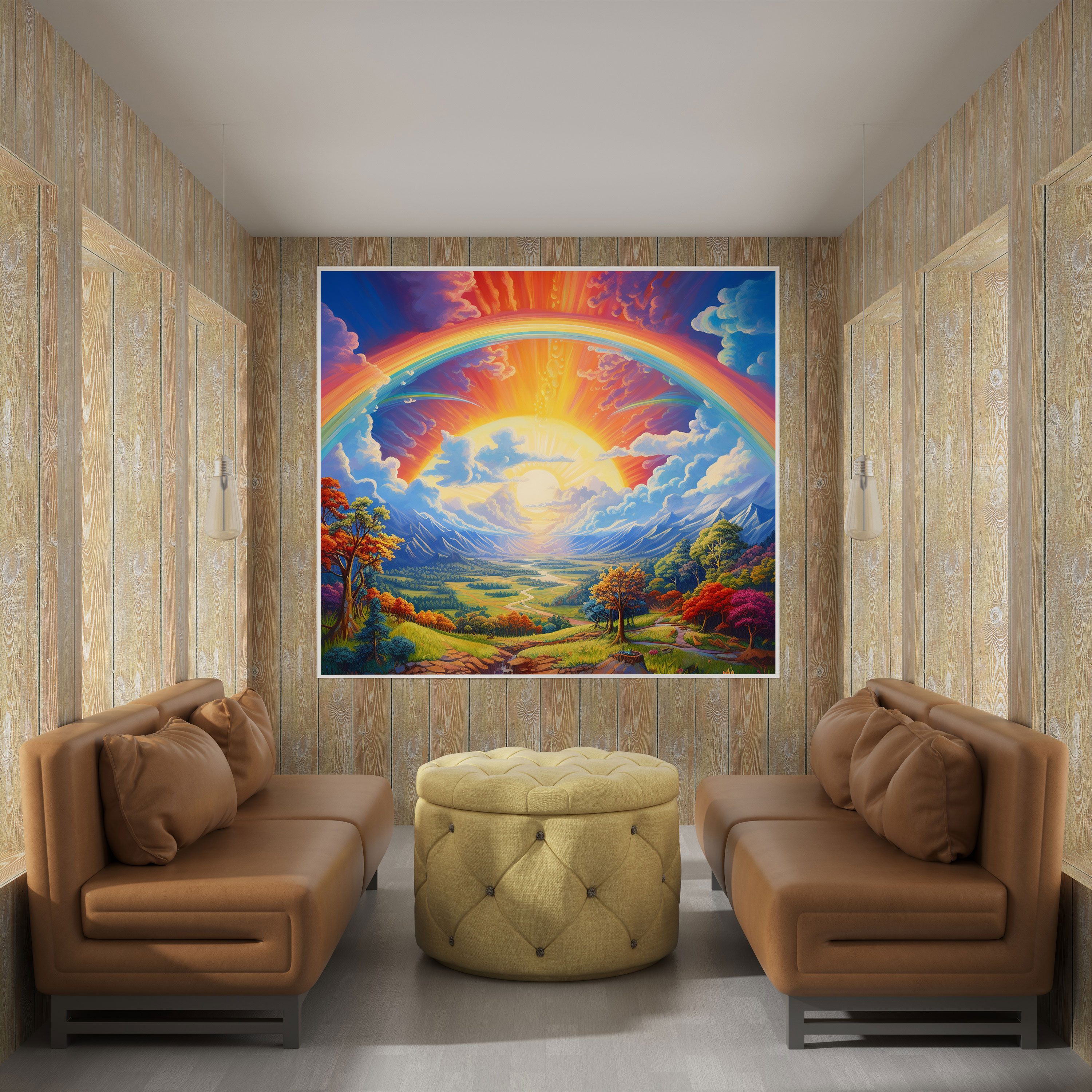 Rainbow Canvas Print - Colorful Wall Art - Rainbow, Wall Decoration, Canvas, Canvas Print