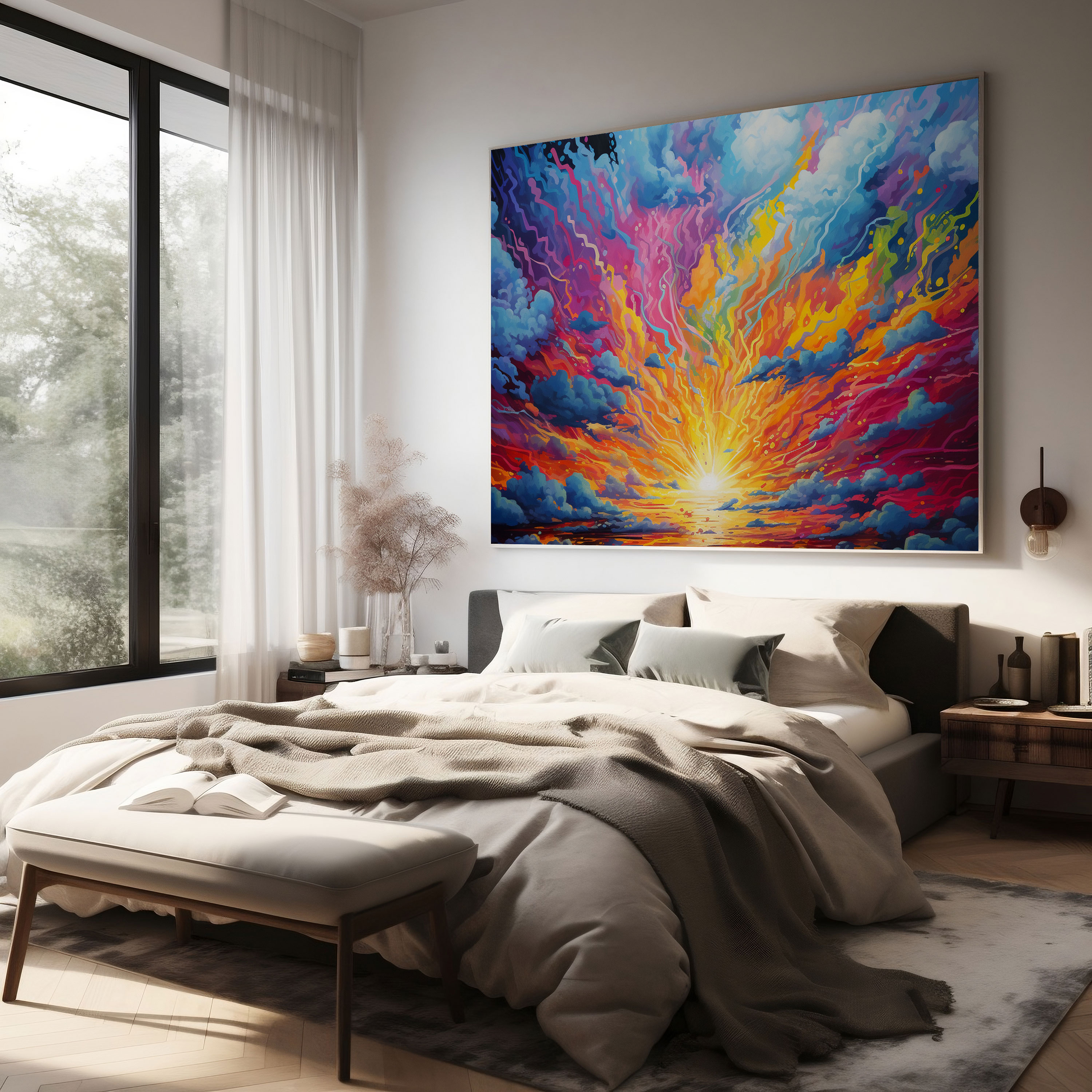 Rainbow Burst Canvas Print - Rainbow, Canvas Print, Colorful, Canvas