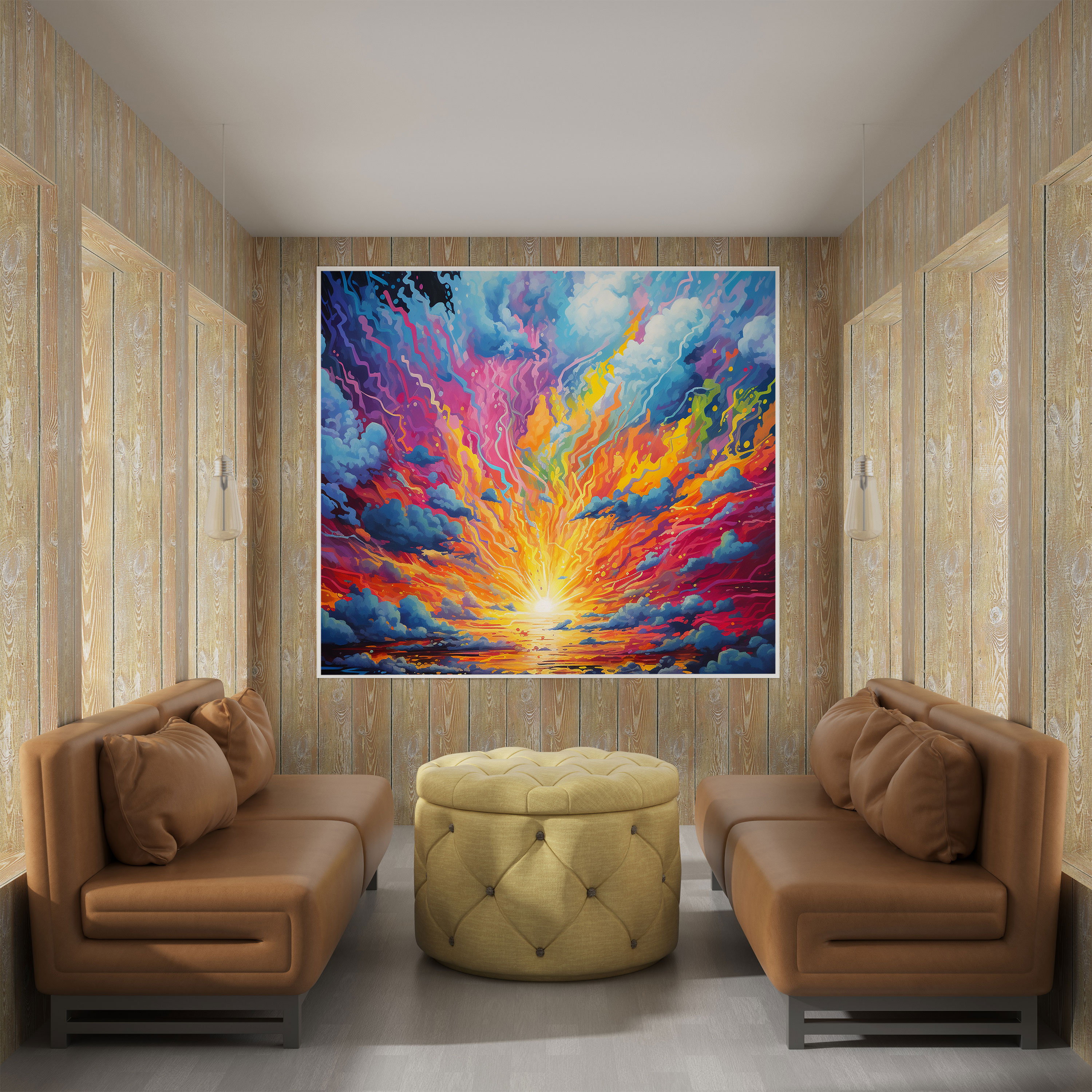 Rainbow Burst Canvas Print - Rainbow, Canvas Print, Colorful, Canvas