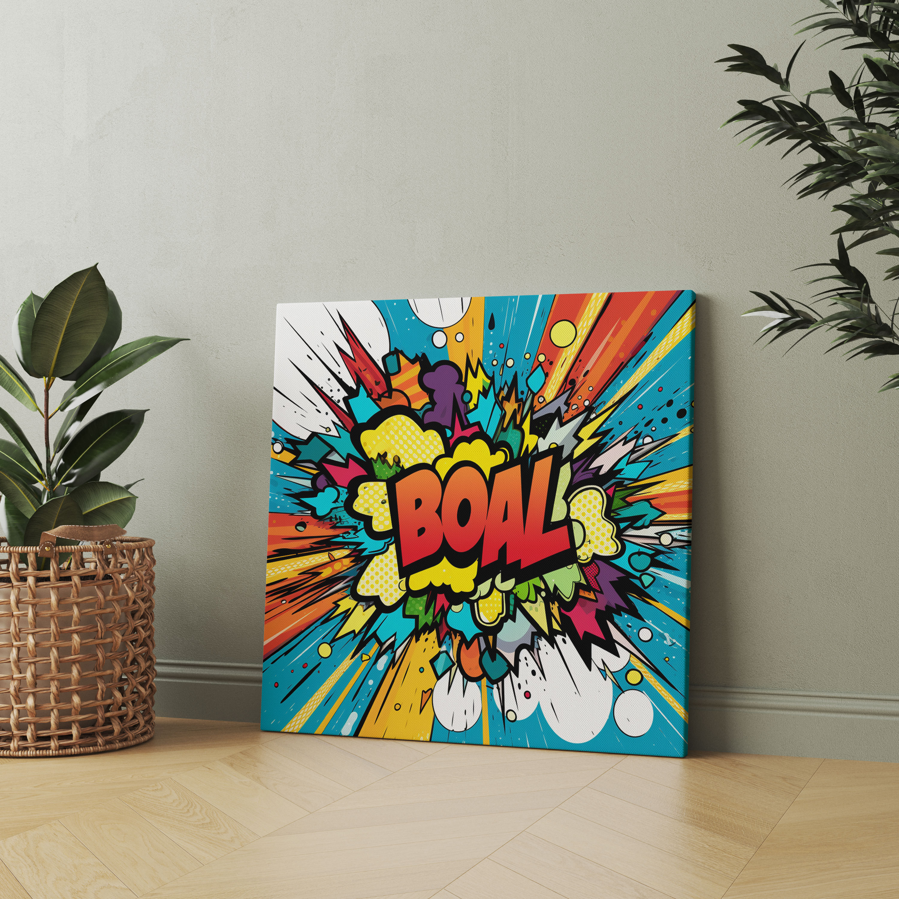 Pop Art Renkli Kanvas Tablo - Çağdaş Sanat Canlı Renkler