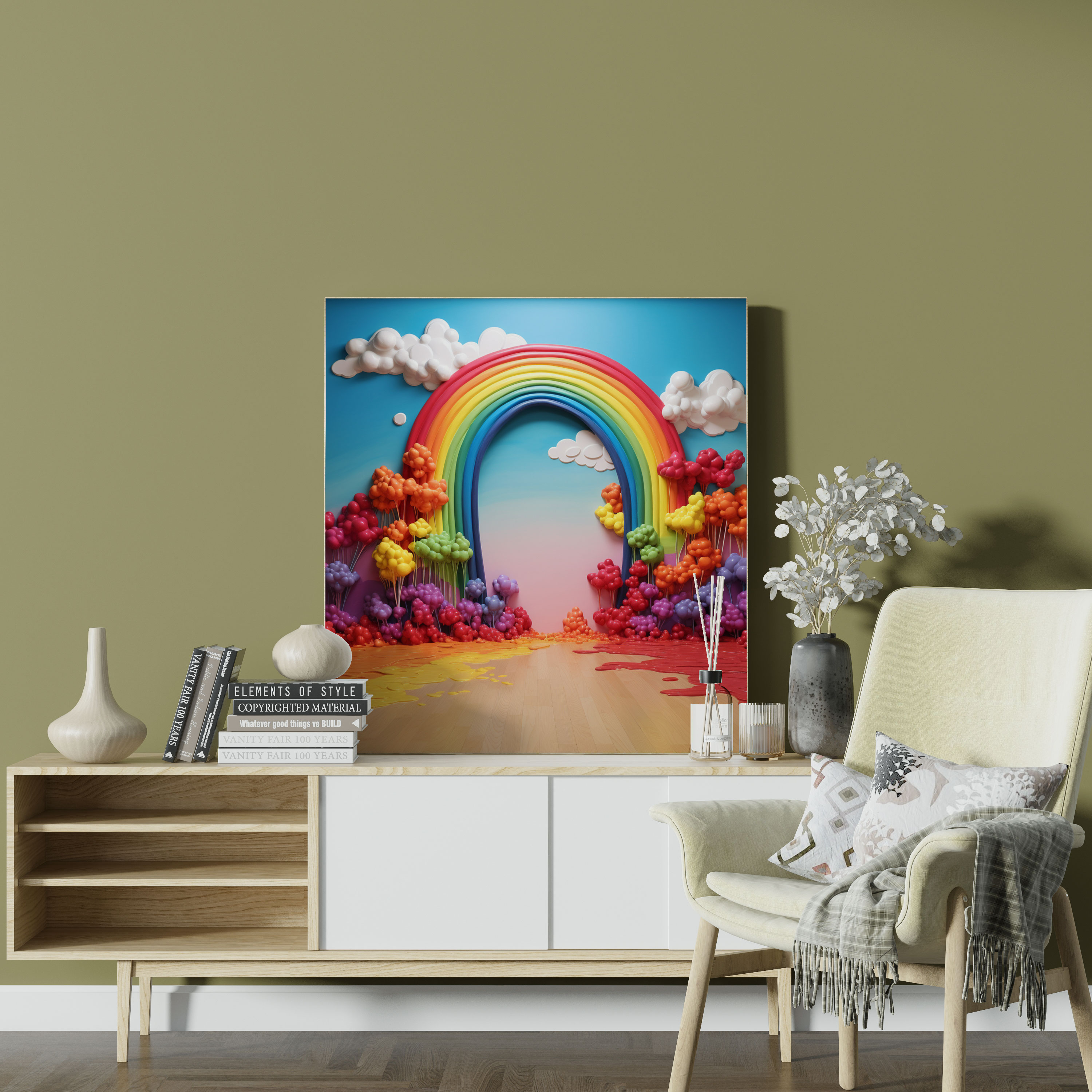 Rainbow Wall Art - Rainbow, Wall Art, Colorful, Canvas