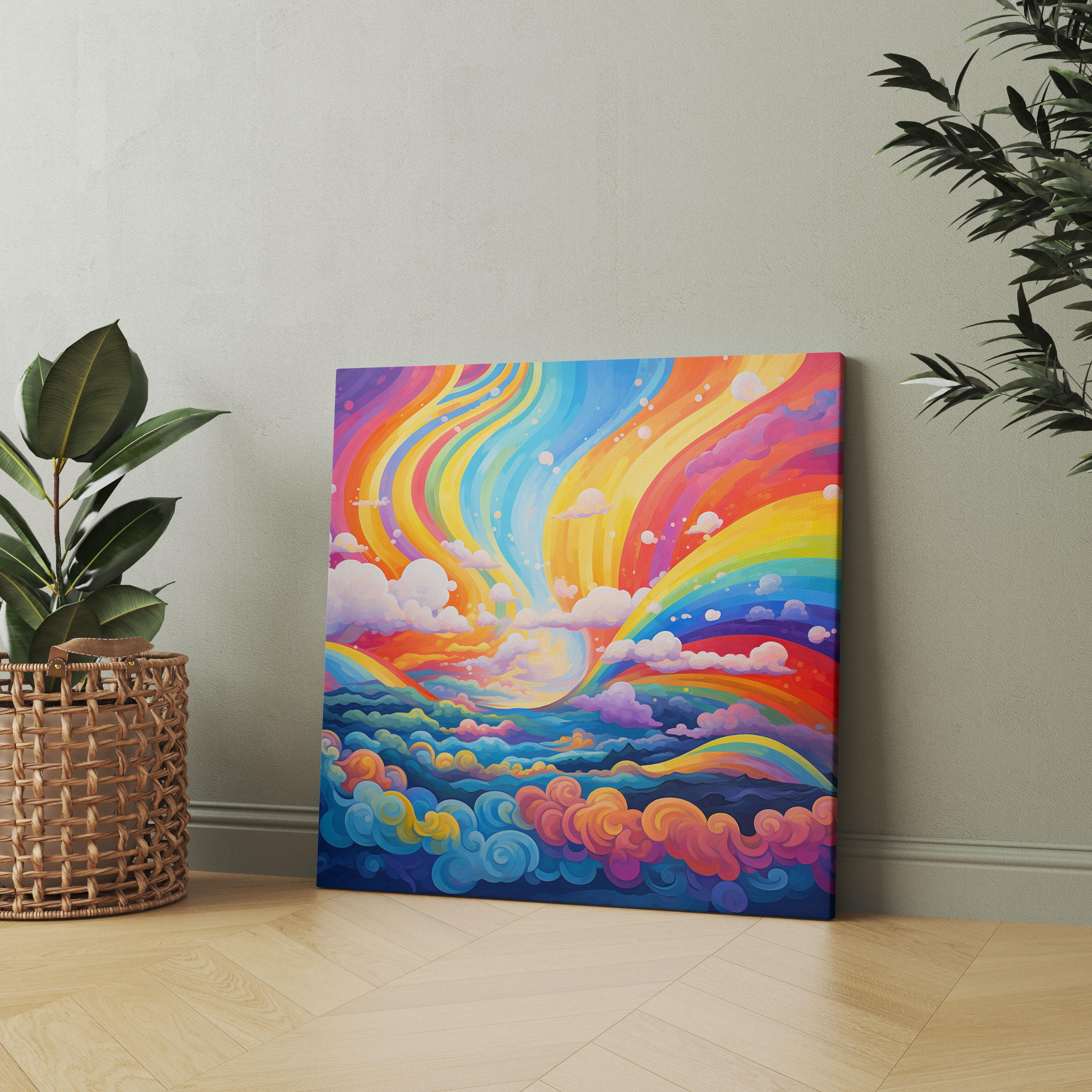 Rainbow Canvas Print - Rainbow, Positive, Canvas, Canvas Wall Art