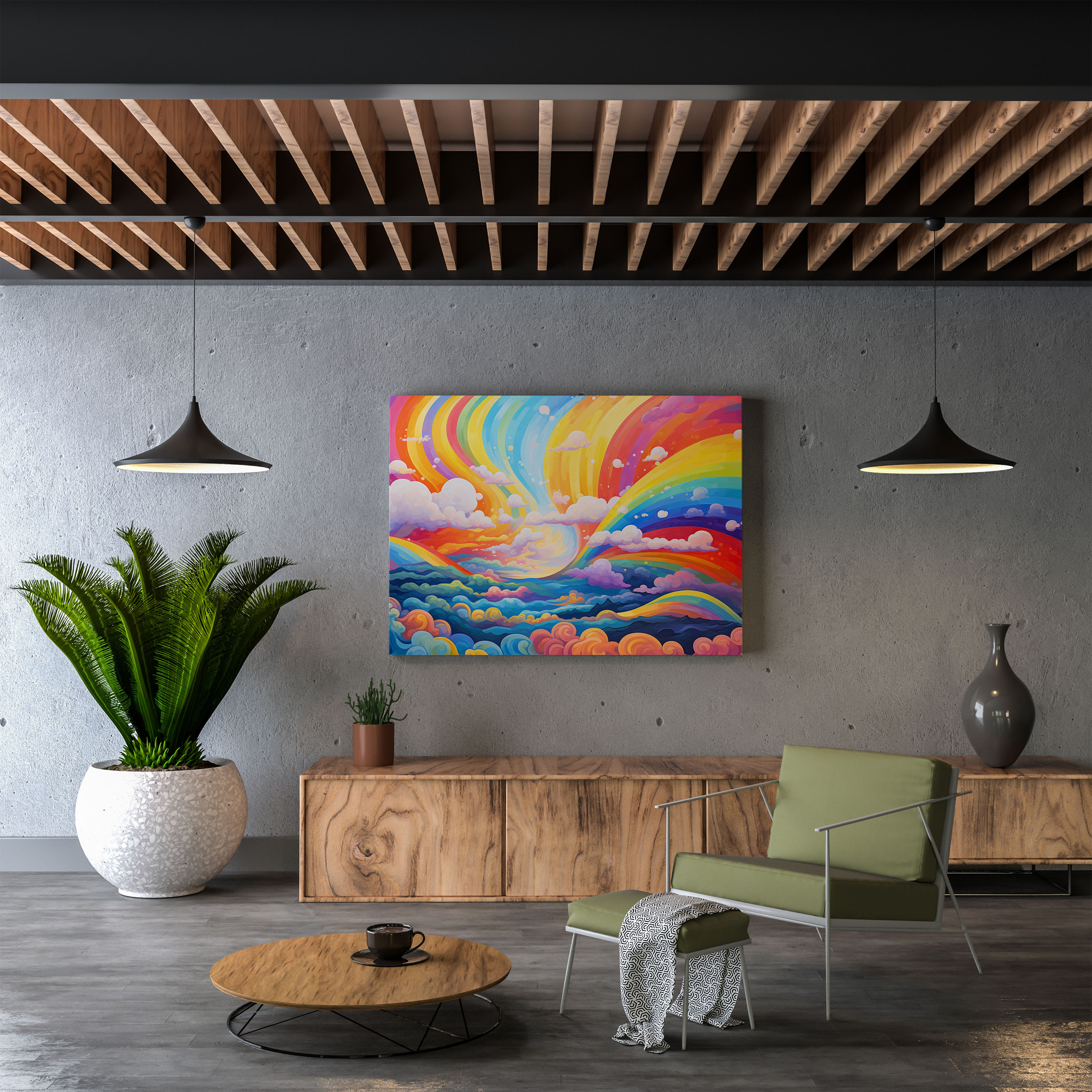 Rainbow Canvas Print - Rainbow, Positive, Canvas, Canvas Wall Art