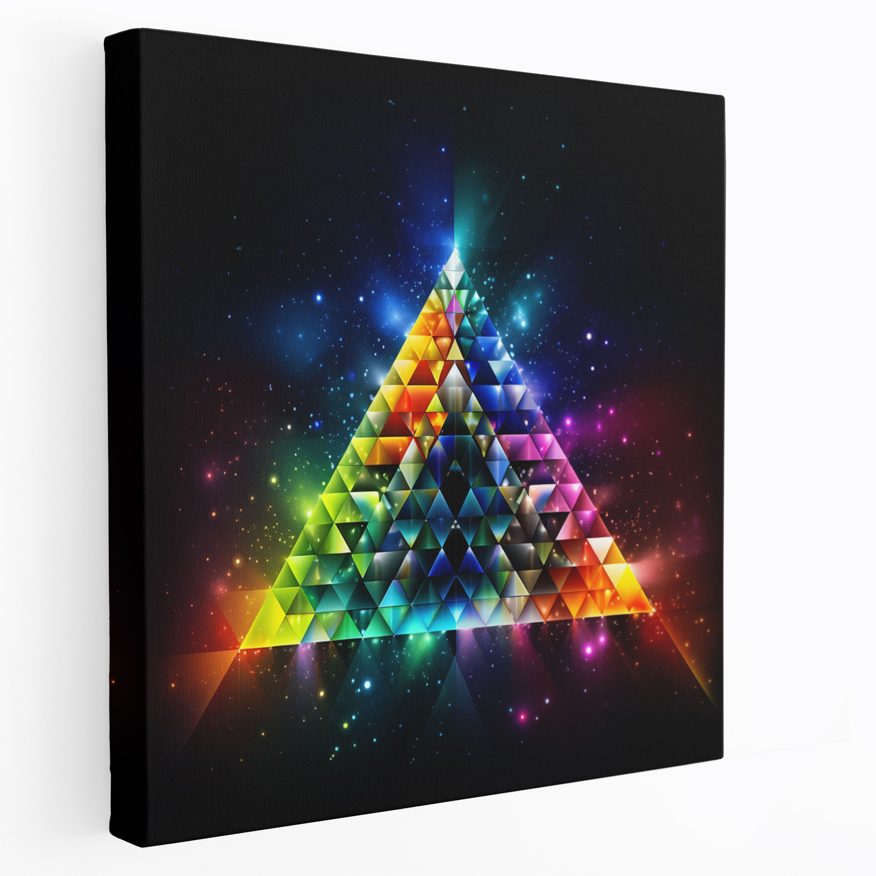 Rainbow Canvas Print - Rainbow, Digital Artwork, Canvas, Dark Background