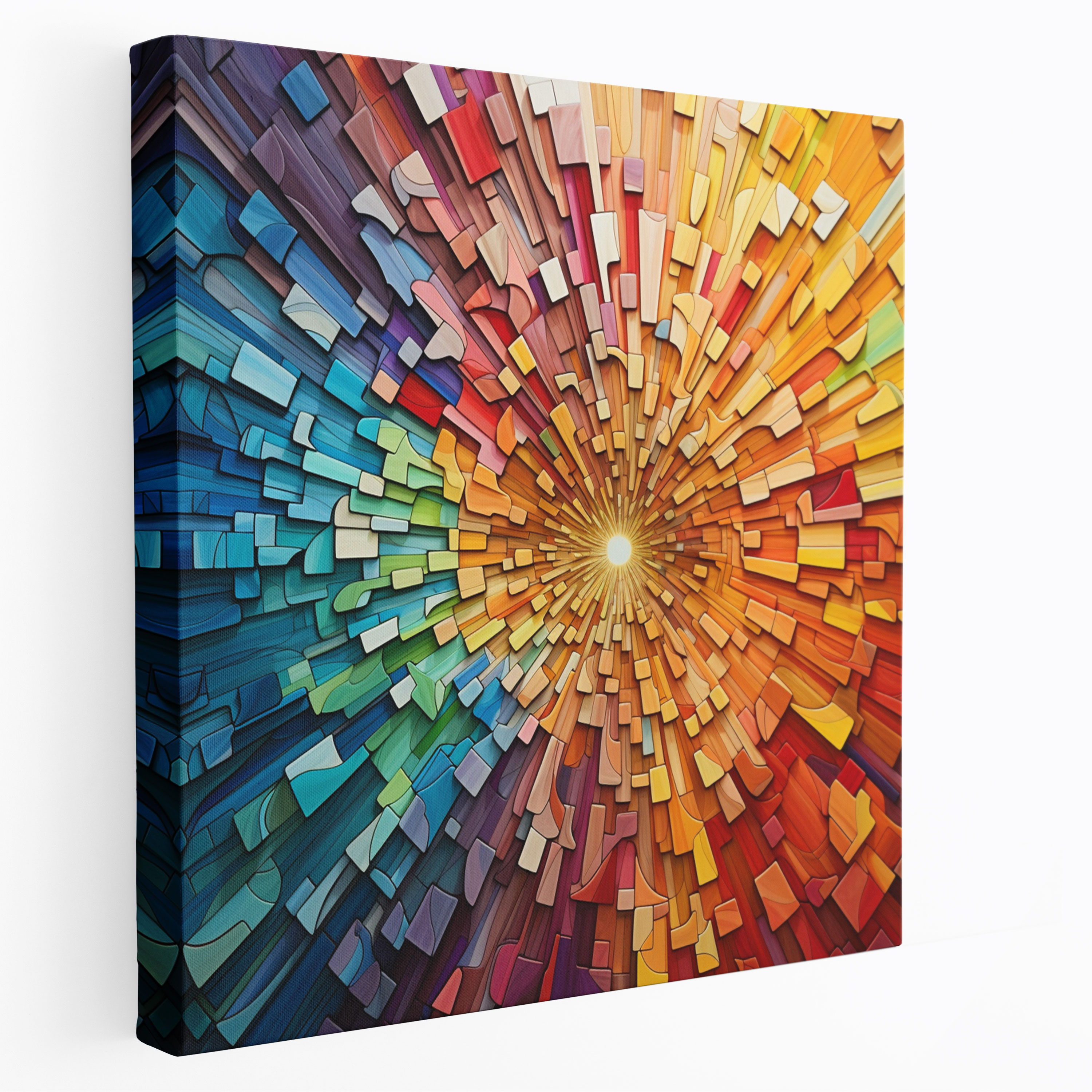 Rainbow Wall Decoration - Rainbow, Home Decoration, Canvas Print, Mosaic-Like