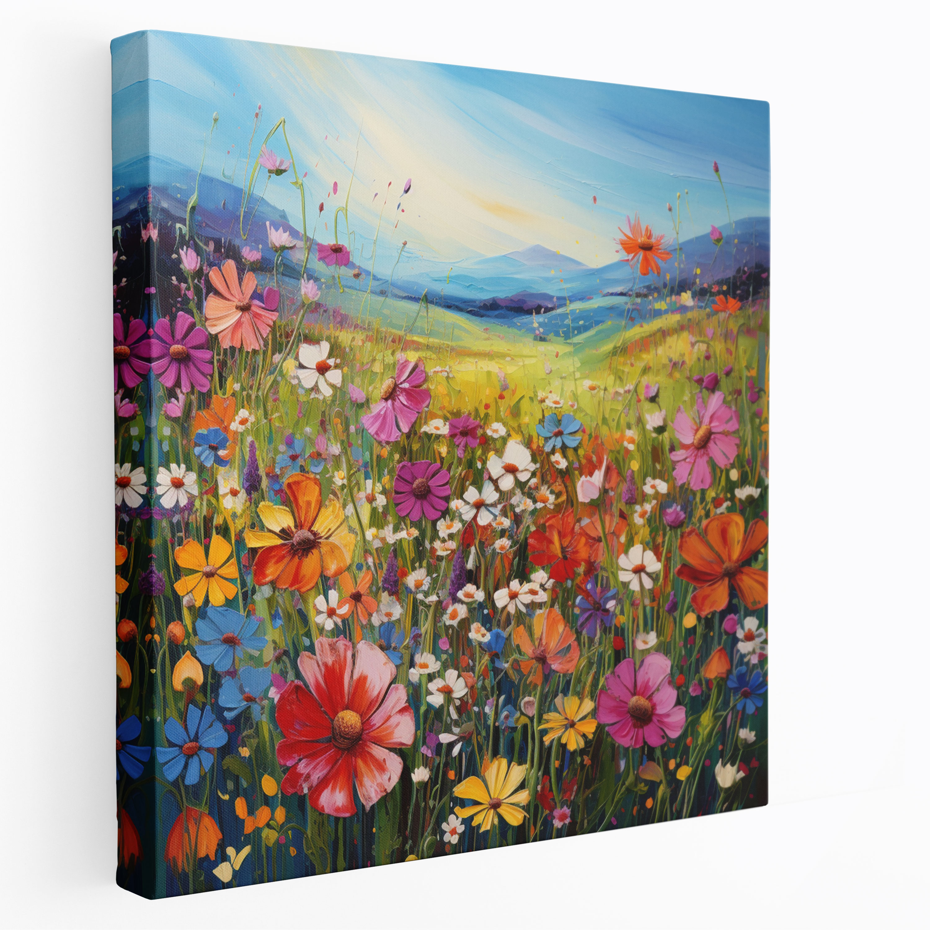 Rainbow Meadow Canvas Print - Rainbow, Canvas Wall Art, Joy, Home Decoration
