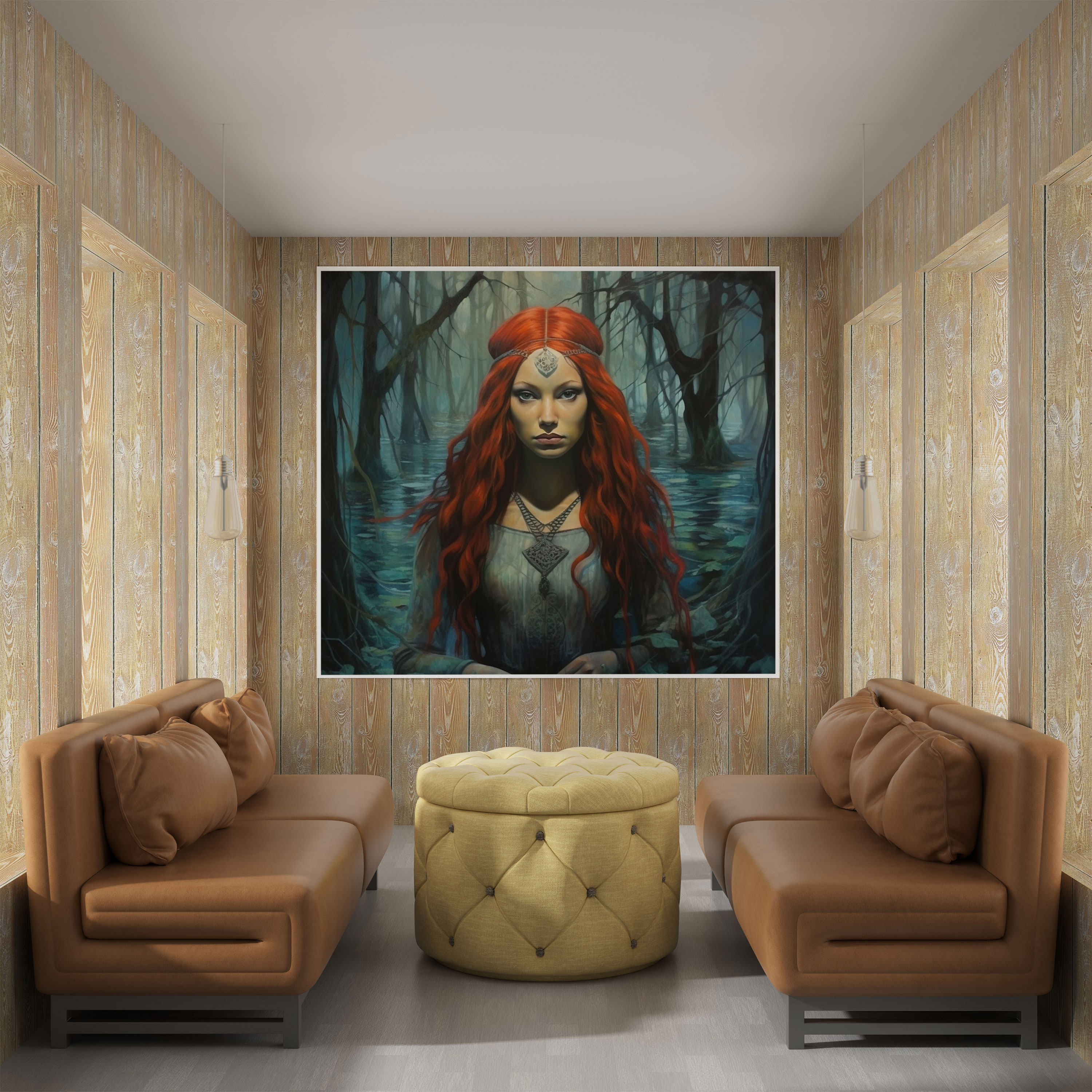 Red Indian Canvas Print - Enchanting Native American Woman - Red Indian, Home Decoration, Oil Painting, Woman