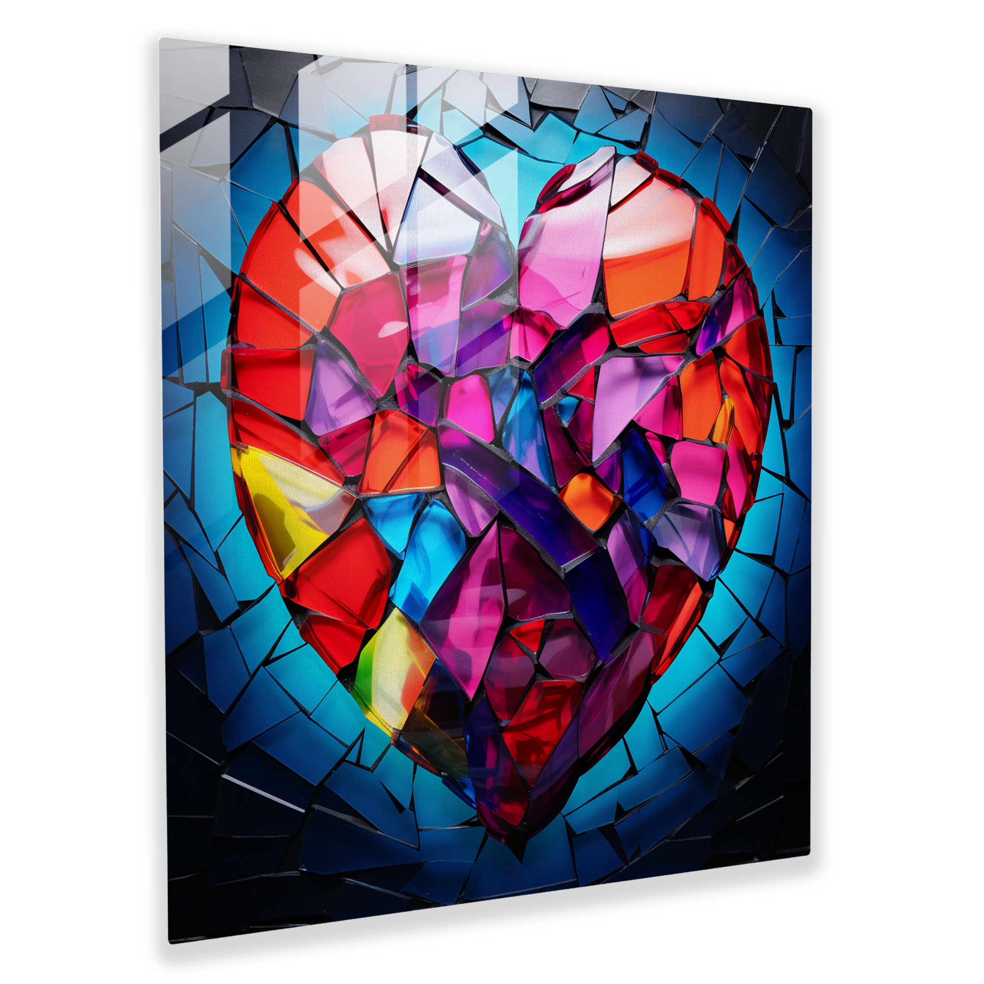 Resilient Hearts - Glass Wall Art - Rejection, Glass Art, Glass Print, Wall Decoration