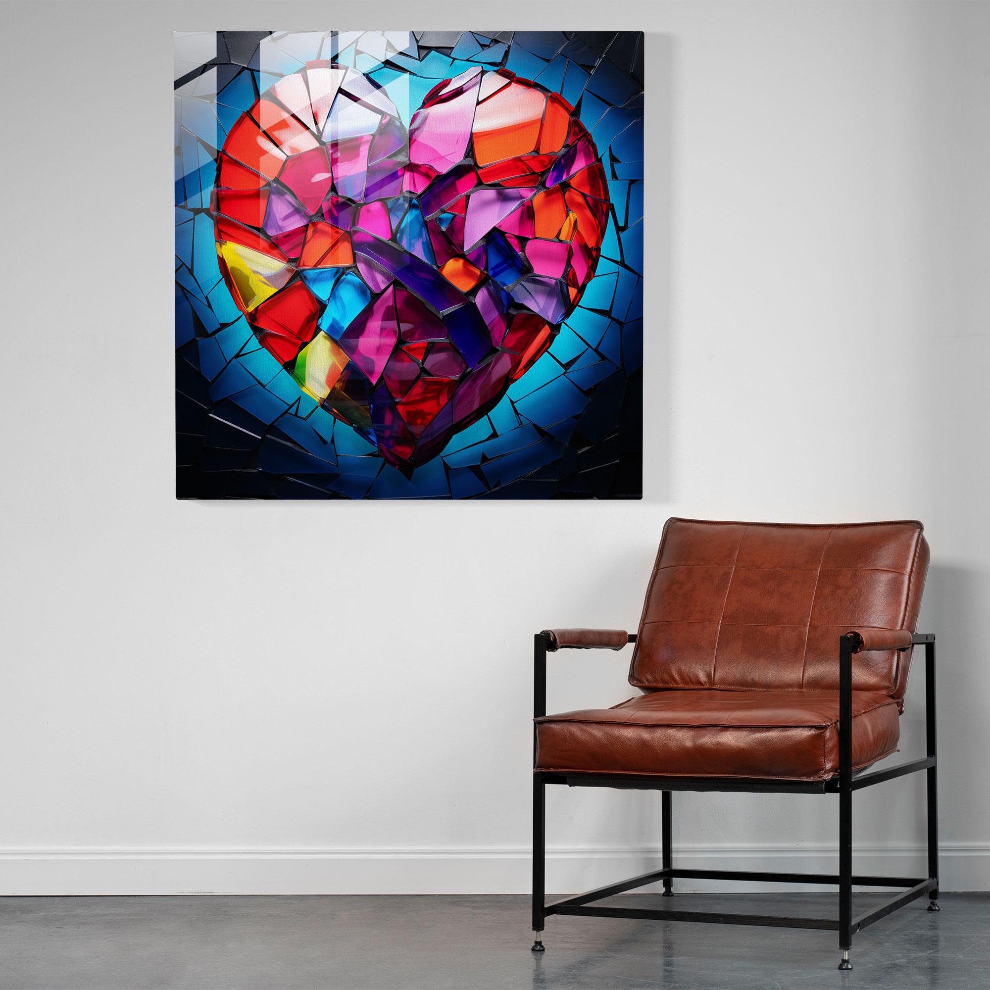 Resilient Hearts - Glass Wall Art - Rejection, Glass Art, Glass Print, Wall Decoration