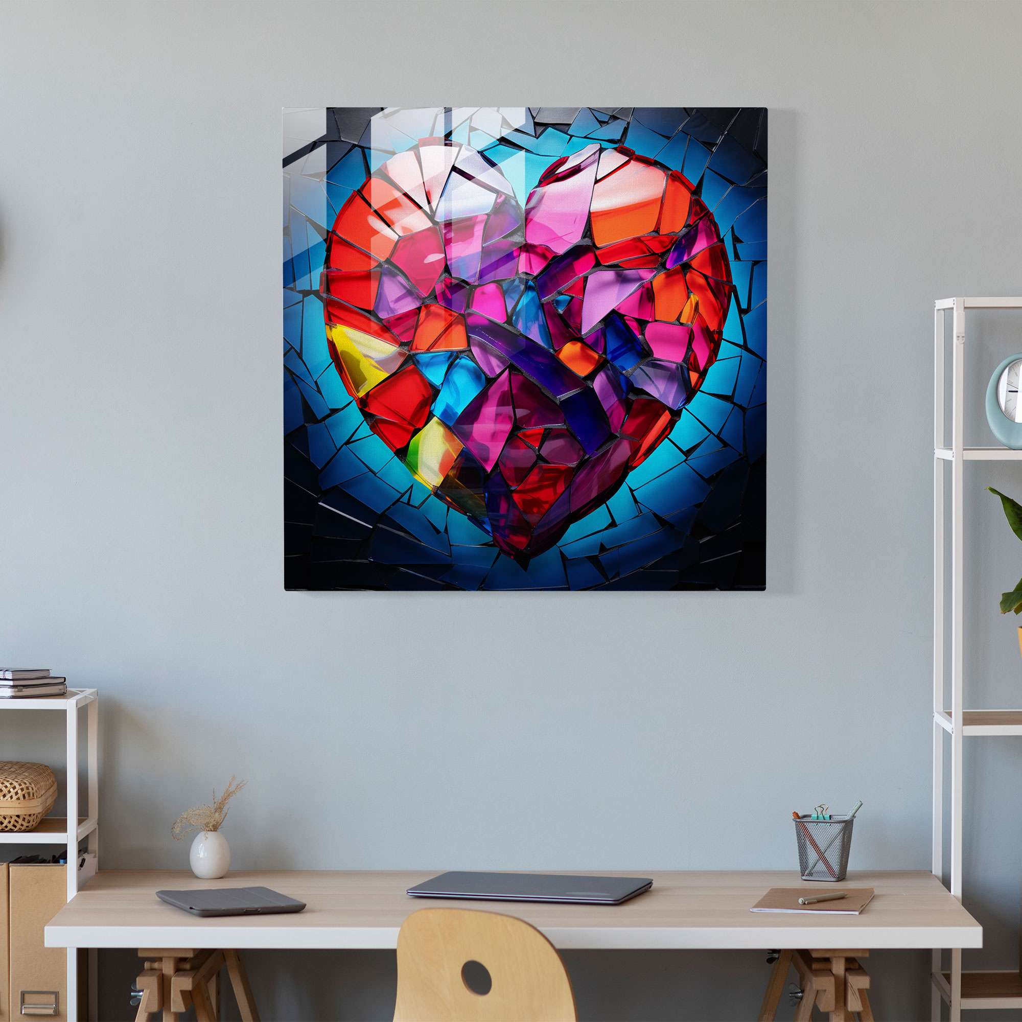 Resilient Hearts - Glass Wall Art - Rejection, Glass Art, Glass Print, Wall Decoration