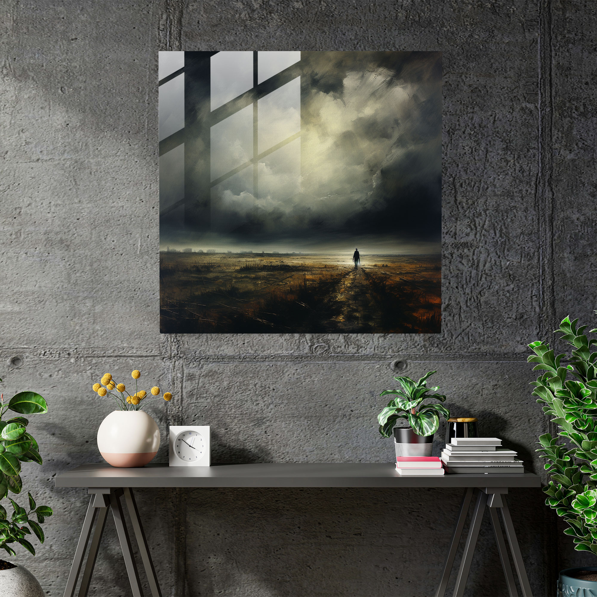 Rejection Impressionist Glass Print - Rejection, Glass Wall Art, Rejection, Wall Decoration