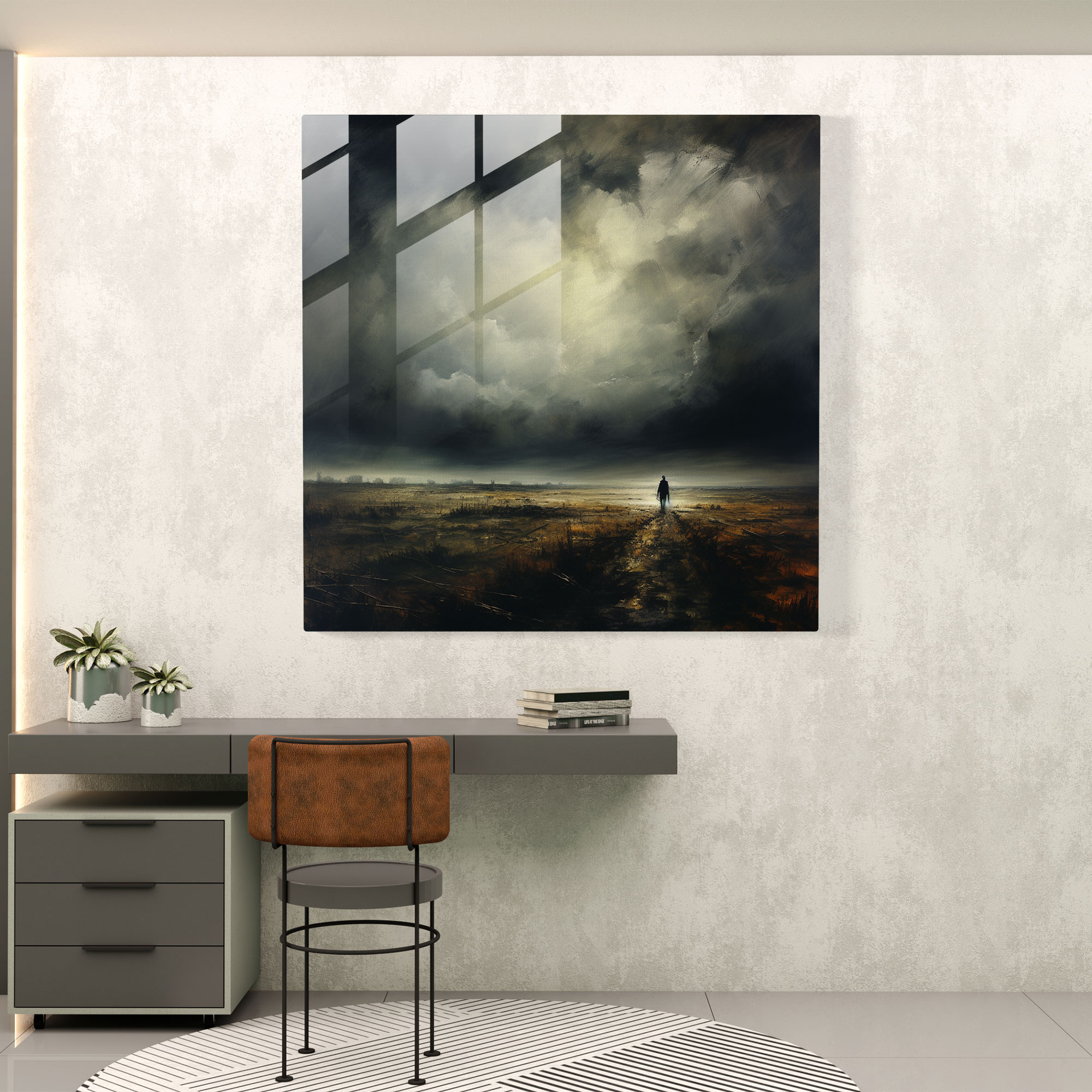 Rejection Impressionist Glass Print - Rejection, Glass Wall Art, Rejection, Wall Decoration