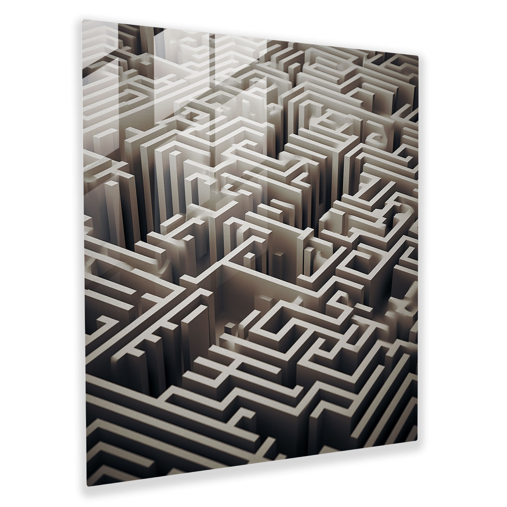 Rejection Geometric Glass Print - Rejection, Modern Art, Home Decoration, Wall Decoration
