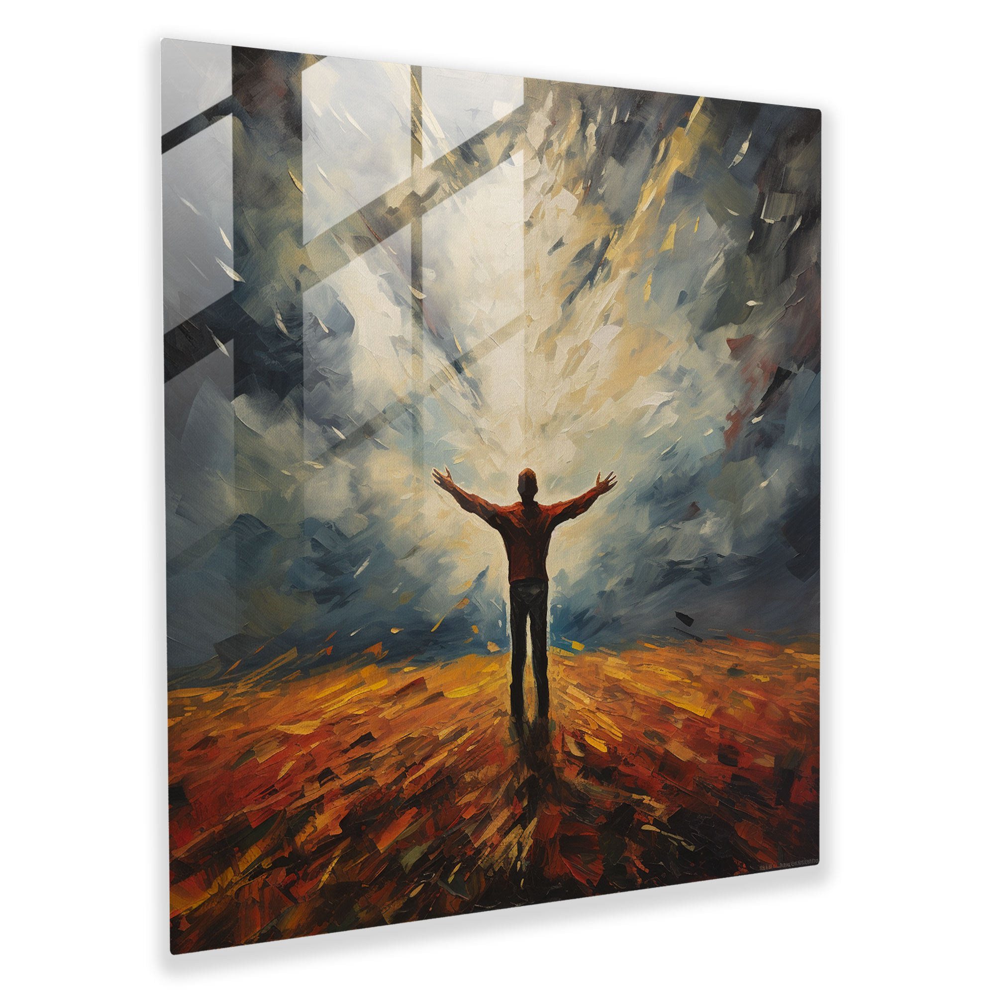 Rejection Expressionist Glass Print - Rejection, Modern Art, Glass Art, Rejection