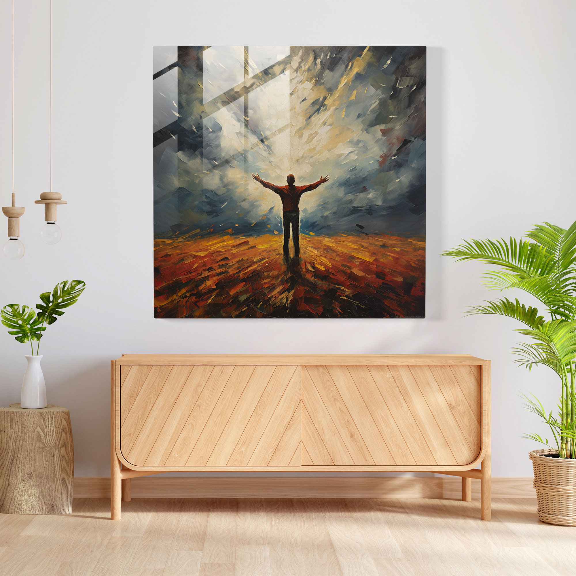 Rejection Expressionist Glass Print - Rejection, Modern Art, Glass Art, Rejection