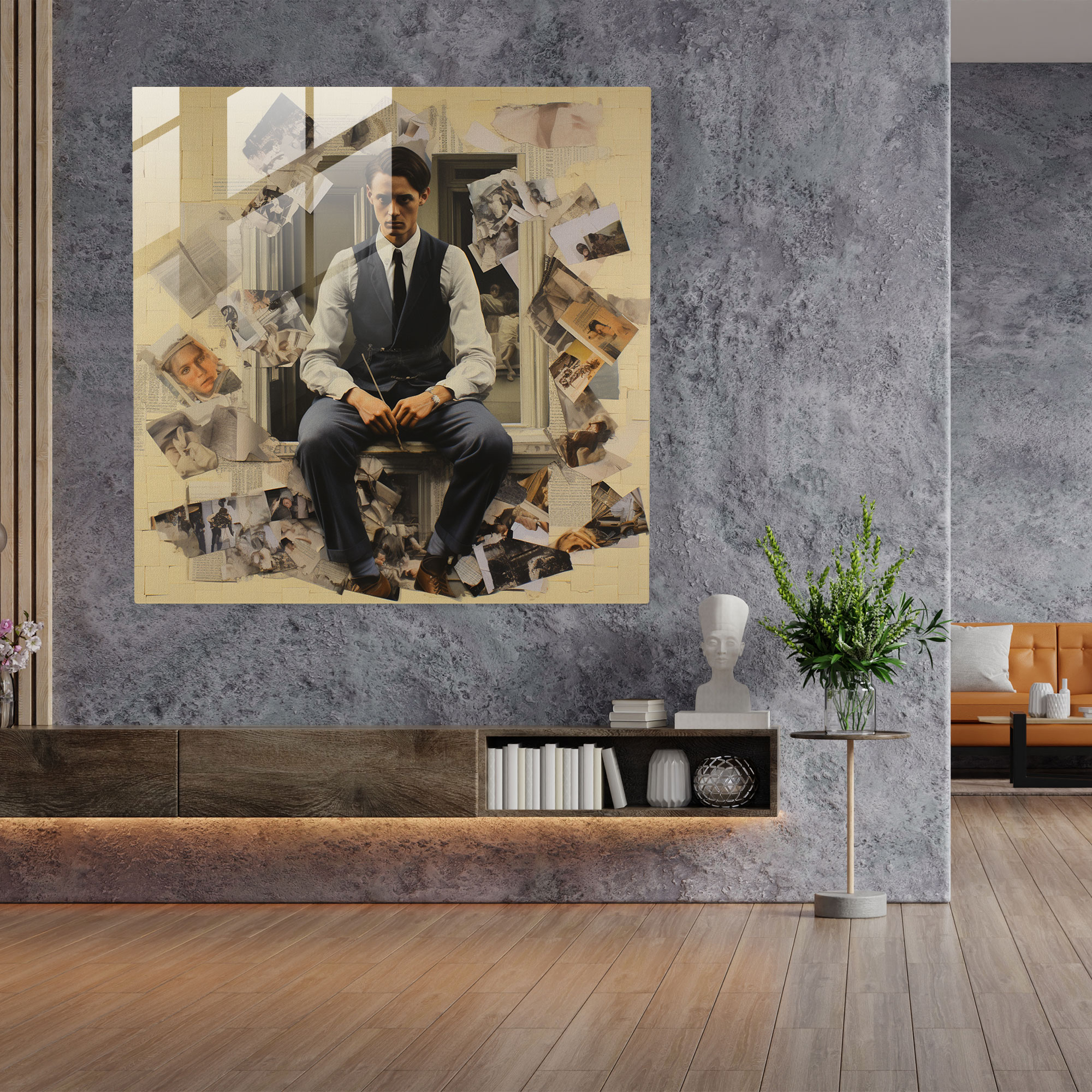 Fragmented Identity - Glass Print - Rejection, Home Decoration, Wall Decoration, Rejection