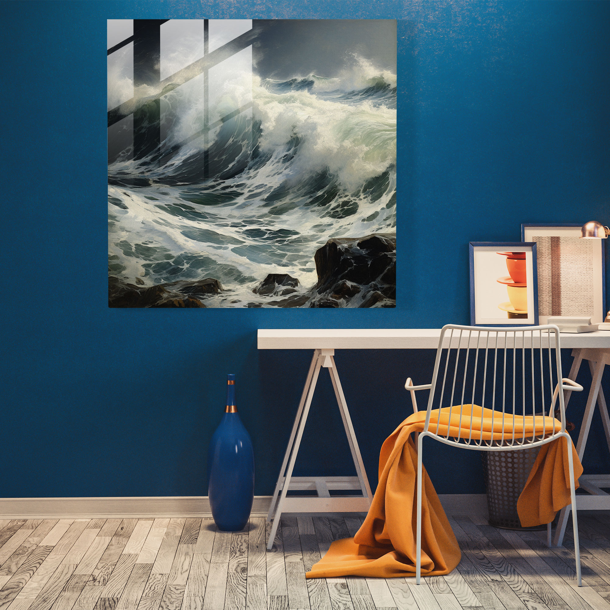 Stormy Tides - Glass Print - Rejection, Glass Print, Wall Decoration, Home Decoration