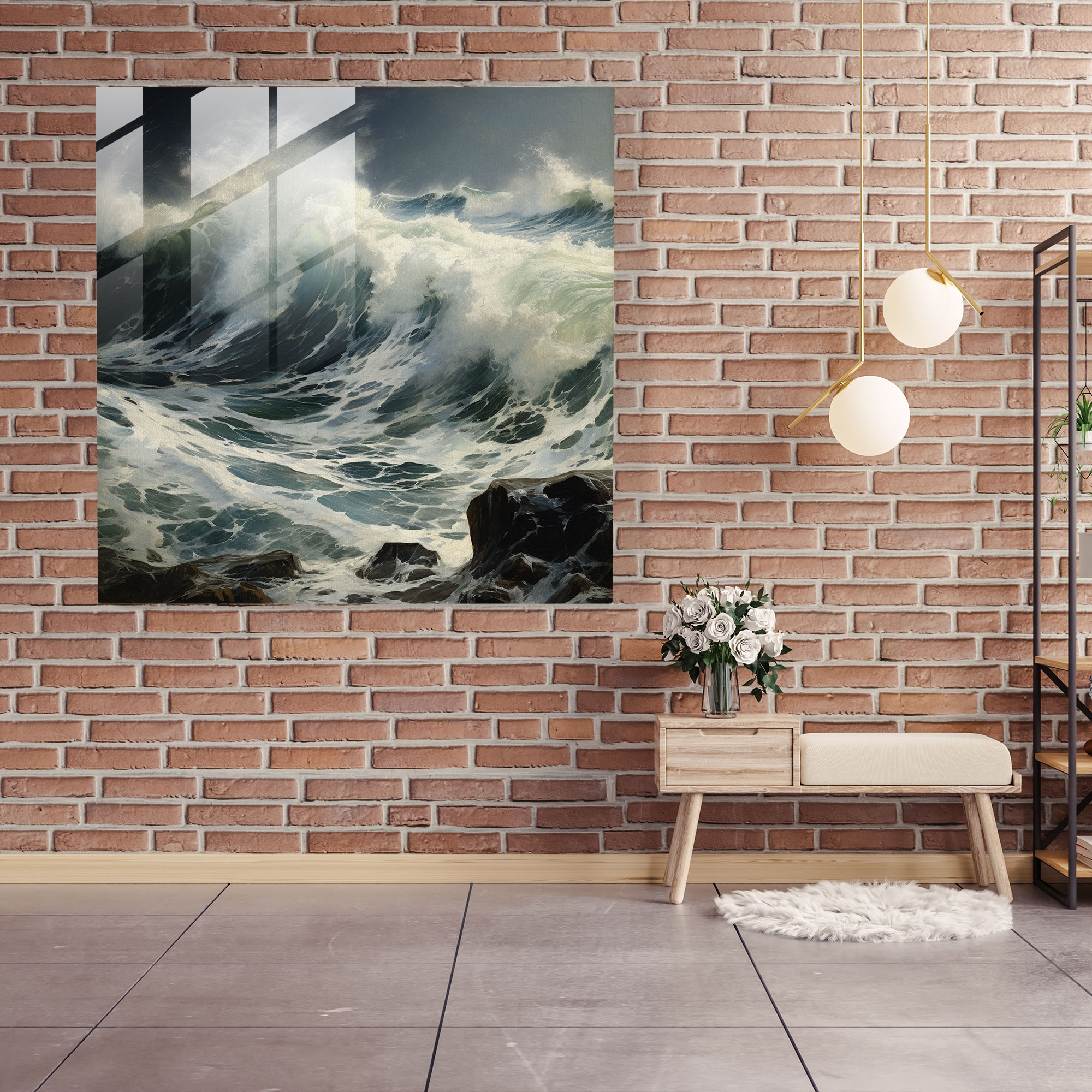 Stormy Tides - Glass Print - Rejection, Glass Print, Wall Decoration, Home Decoration