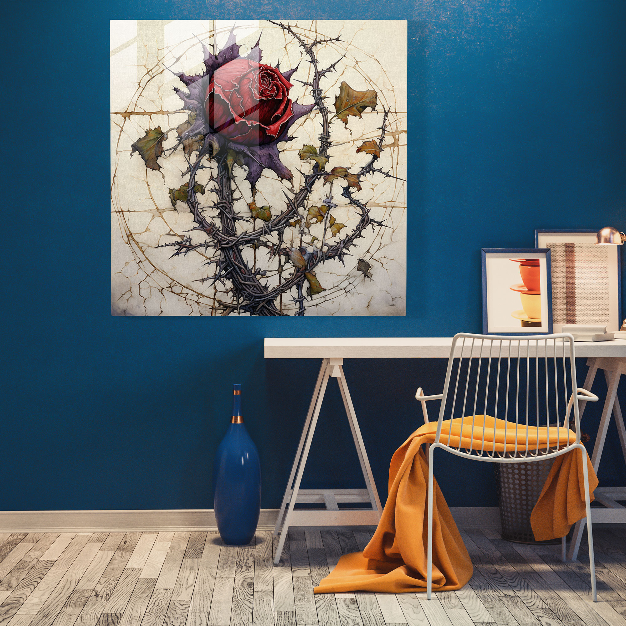 Thorned Beauty - Glass Print - Rejection, Home Decoration, Glass Wall Art, Wall Decoration