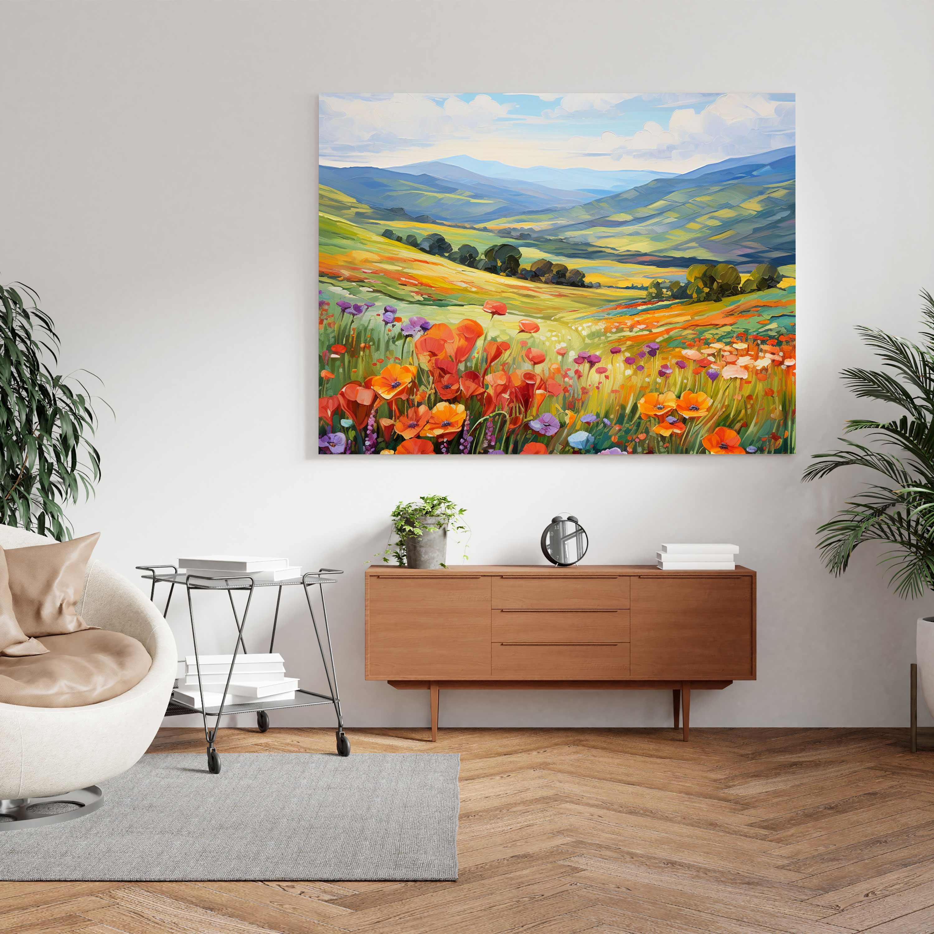 Rolling Stones Canvas Print - Impressionist Landscape Wall Art - Rolling Stones, Rolling Hills, Canvas, Landscape