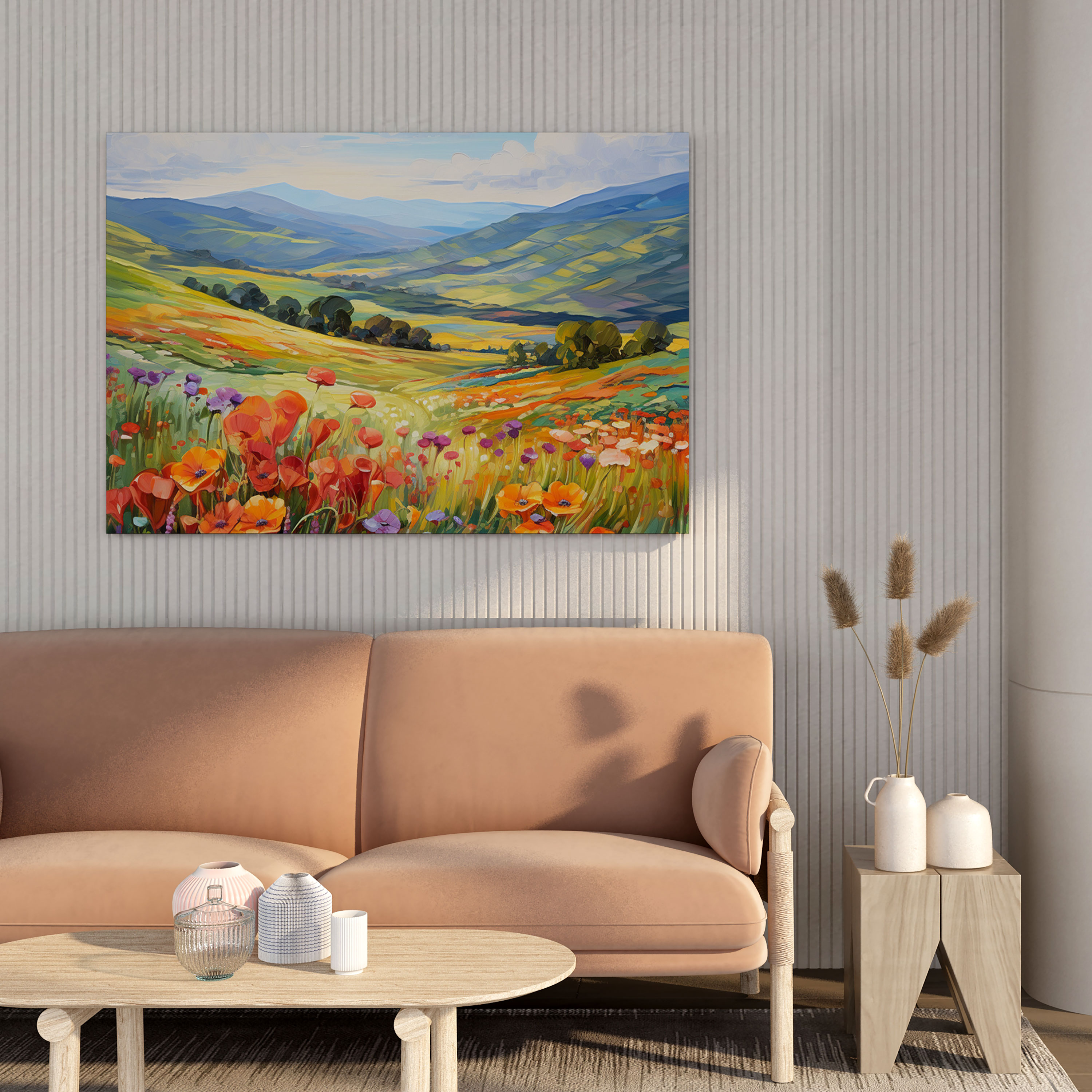 Rolling Stones Canvas Print - Impressionist Landscape Wall Art - Rolling Stones, Rolling Hills, Canvas, Landscape