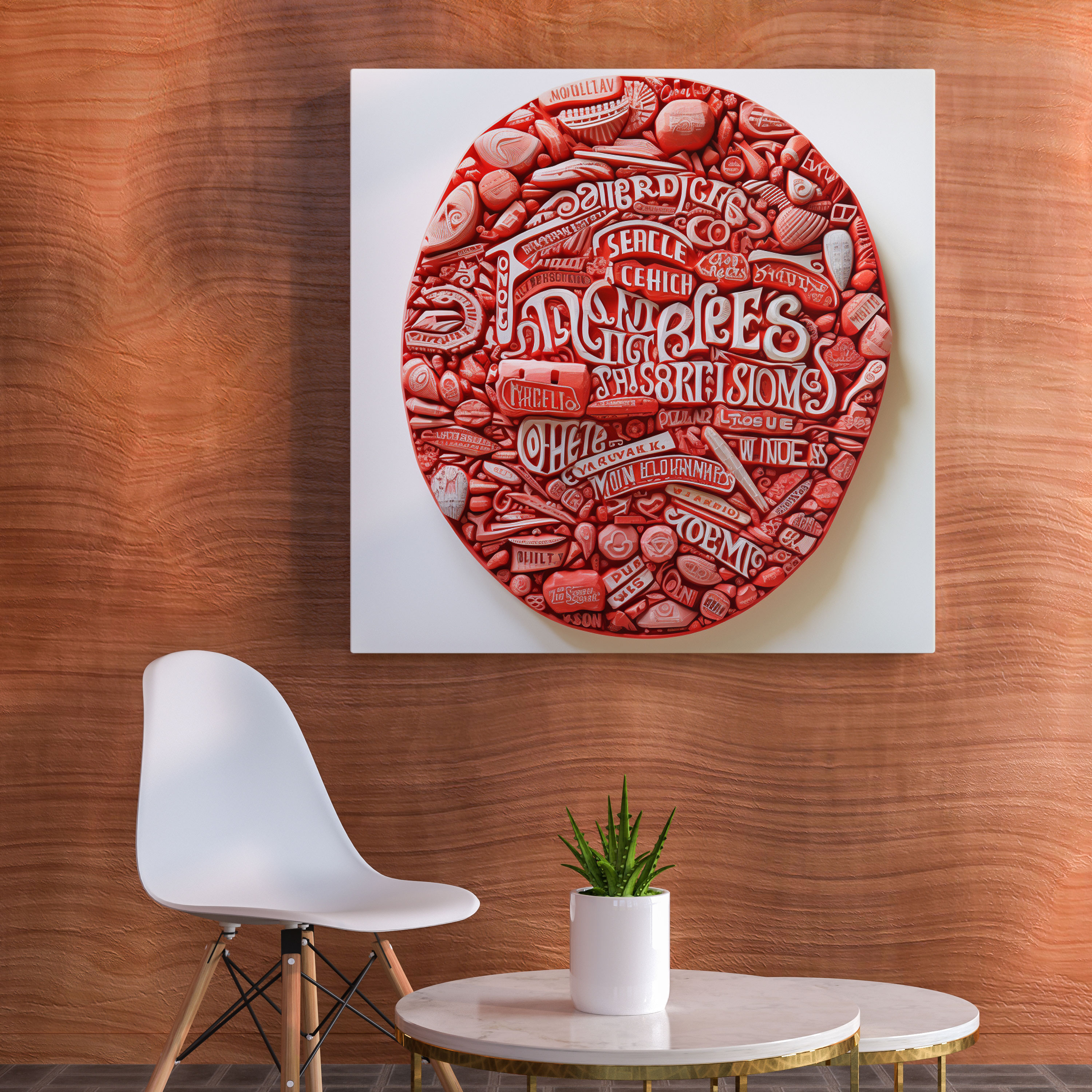Wanddekoration Rolling Stones - Vintage Typografie Leinwandbild - Rolling Stones Vintage Typografie Leinwand Songtexte