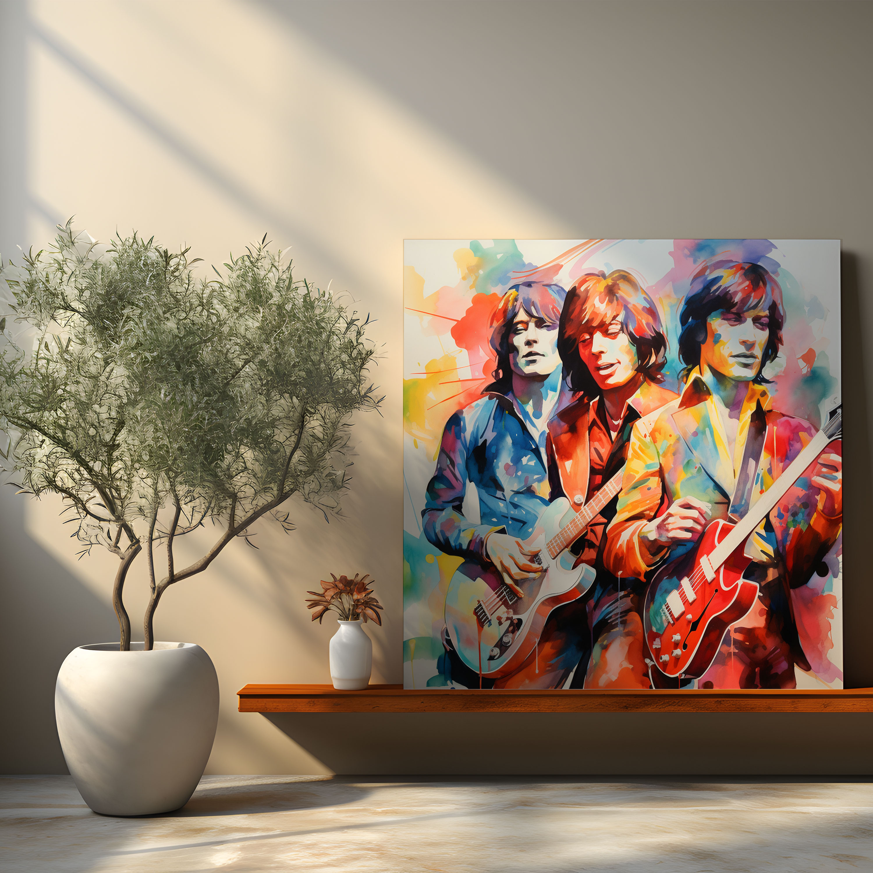 Abstract Rolling Stones Canvas Print - Rolling Stones, Wall Art, Dynamic Shapes, Wall Decoration