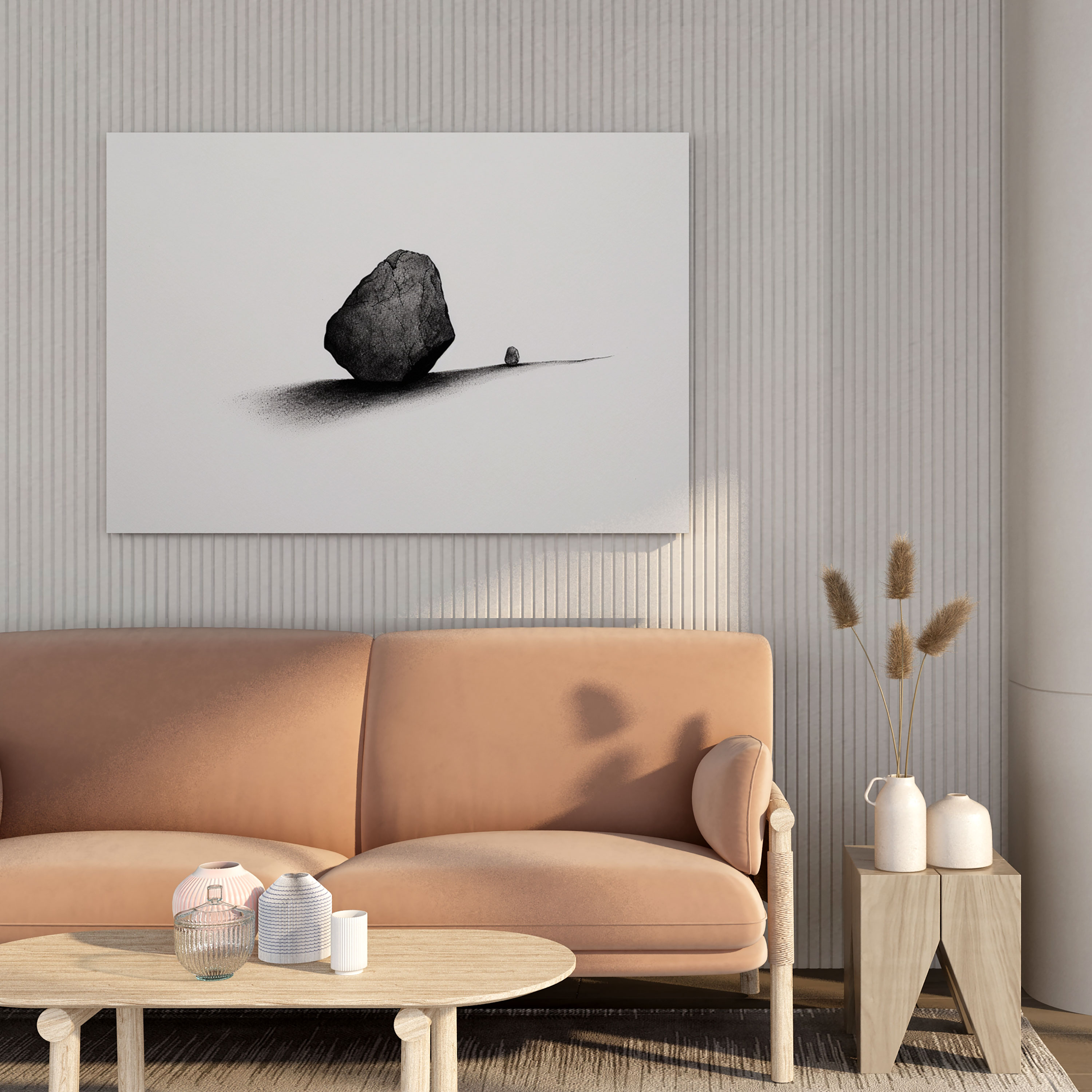 Minimalistisches Rolling-Stone-Wandkunstwerk - Rolling Stones Wandkunst Wanddekoration Leinwandbild
