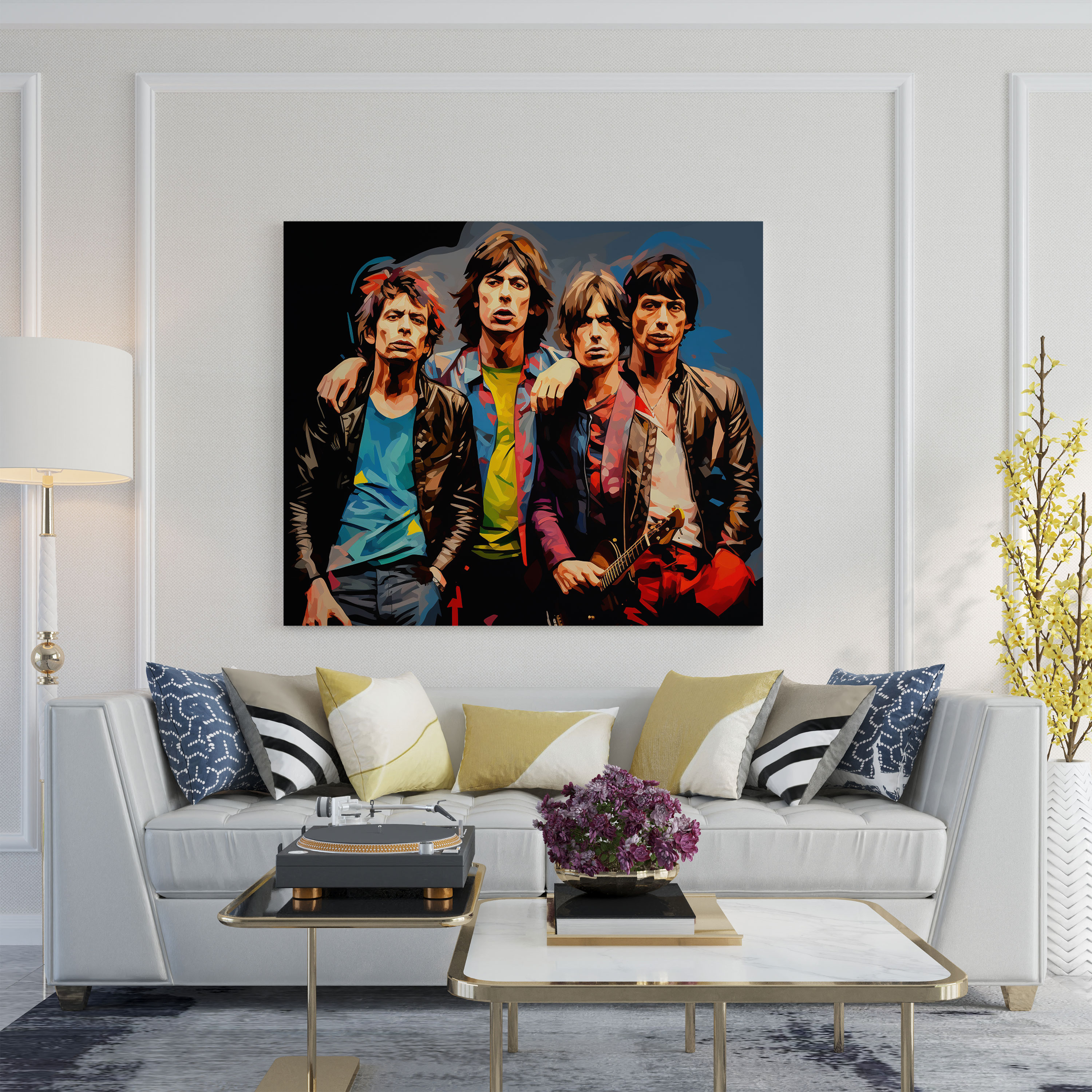Pop Art Rolling Stones Canvas Print - Rolling Stones, Canvas Wall Art, Rolling Stones, Wall Art