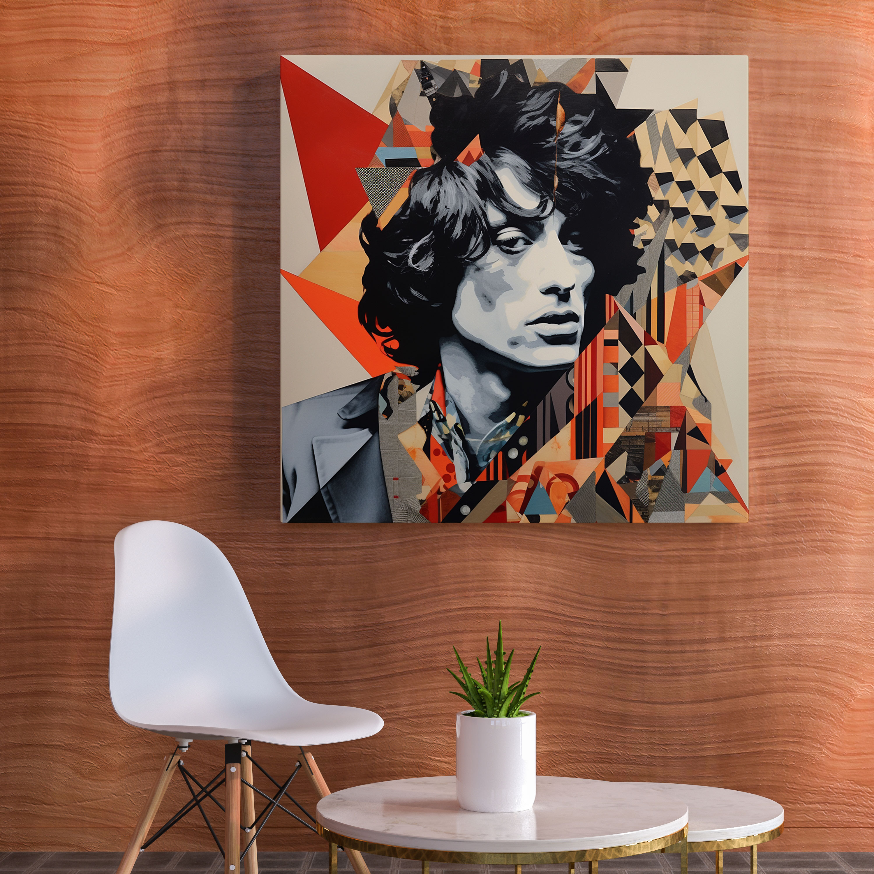 Geometric Rolling Stones Canvas Print - Rolling Stones, Canvas, Rolling Stones, Abstract Shapes