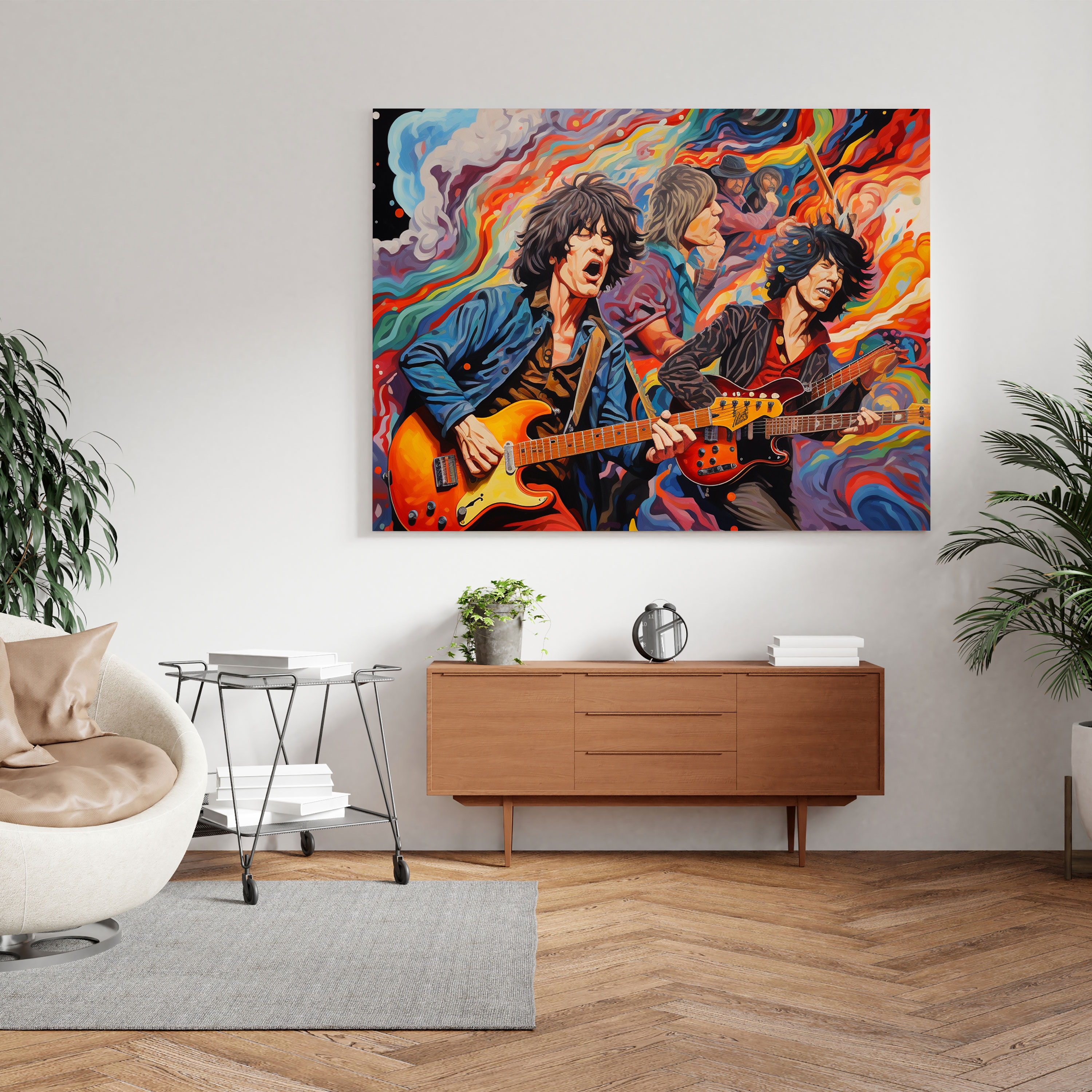Rolling Stones Abstract Canvas Print - Rolling Stones, Wall Decoration, Abstract, Canvas Print