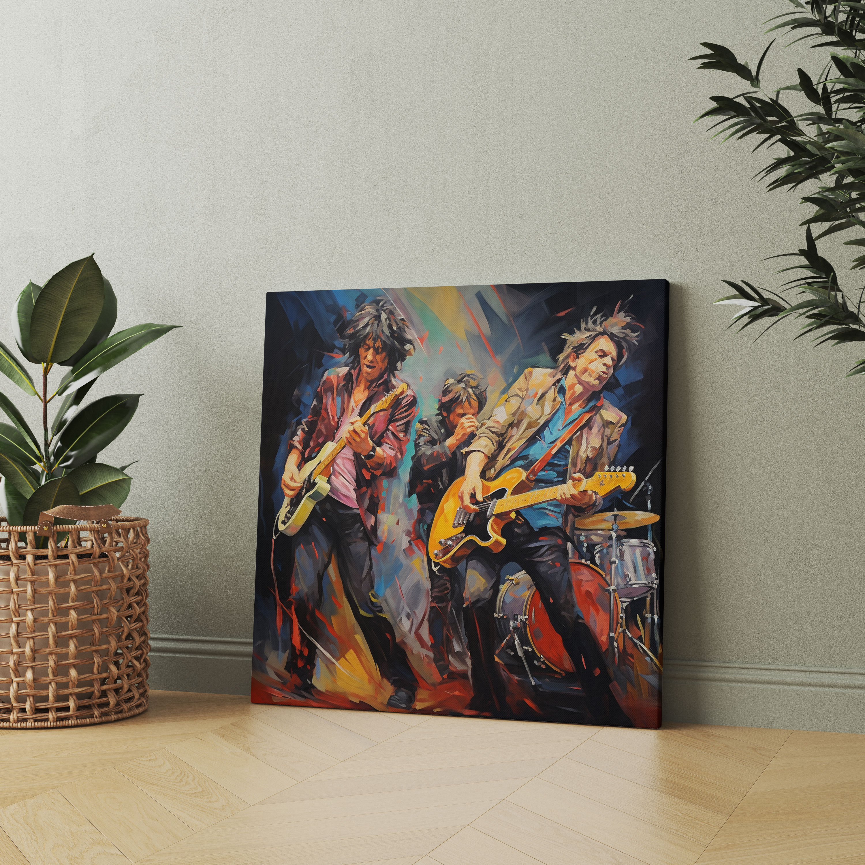 Rolling Stones Impressionist Canvas Print - Rolling Stones, Canvas Wall Art, Home Decoration, Wall Art