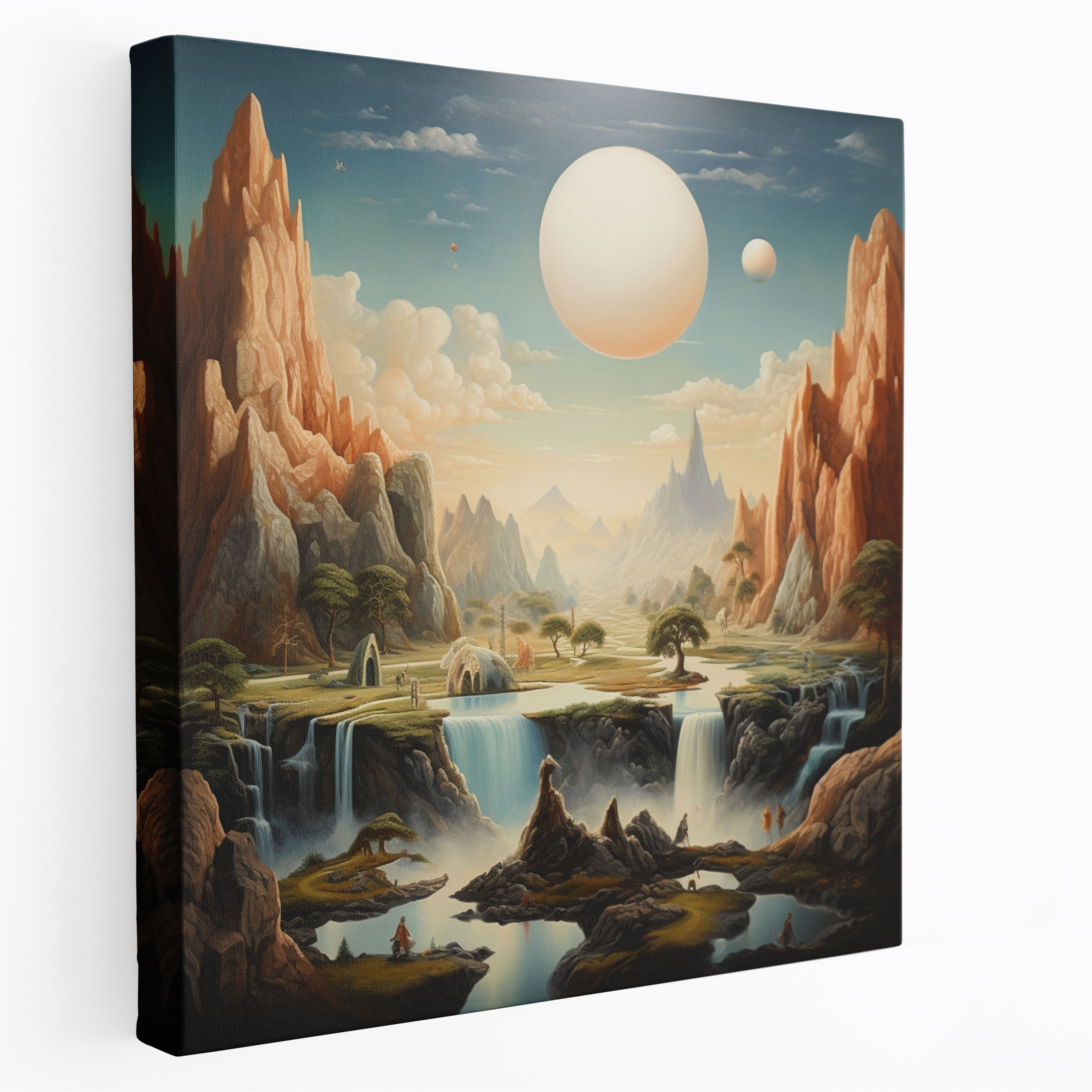 Surrealistisches Leinwandbild der Rolling Stones - Leinwandbild Fantasie Staunen