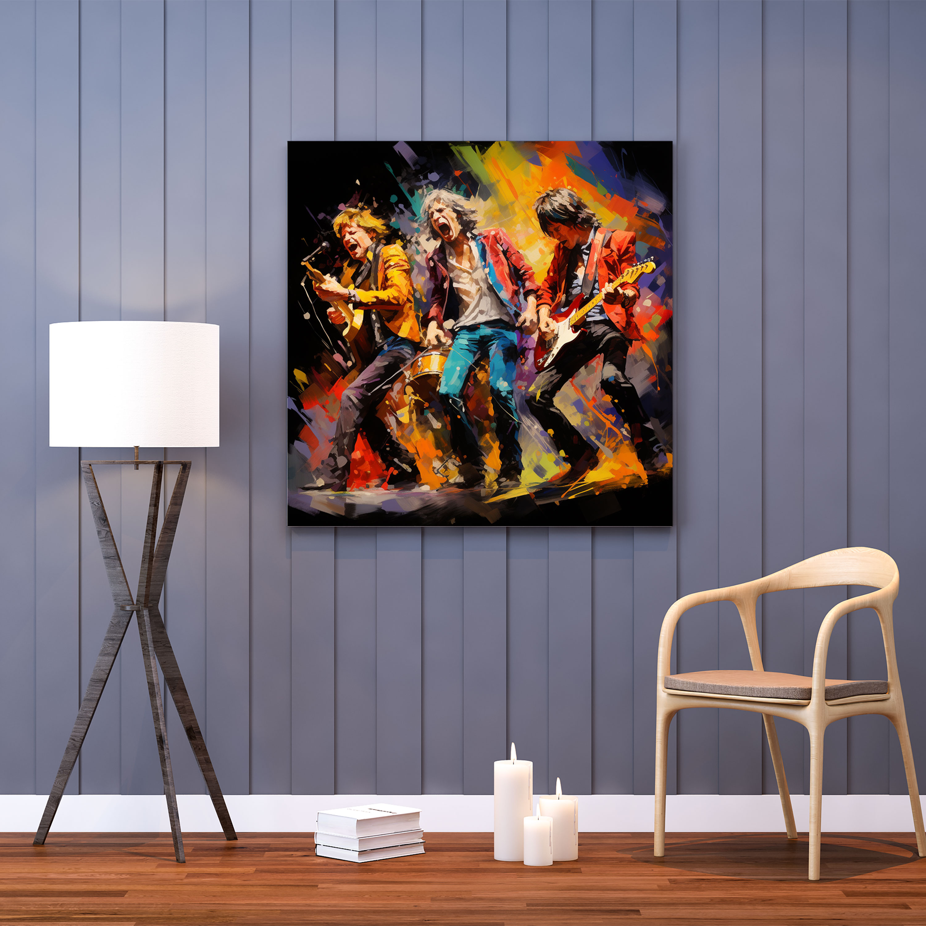 Rolling Stones Canvas Print - Colorful Concert Photography - Rolling Stones, Rolling Stones, Dynamic Movement, Wall Decoration