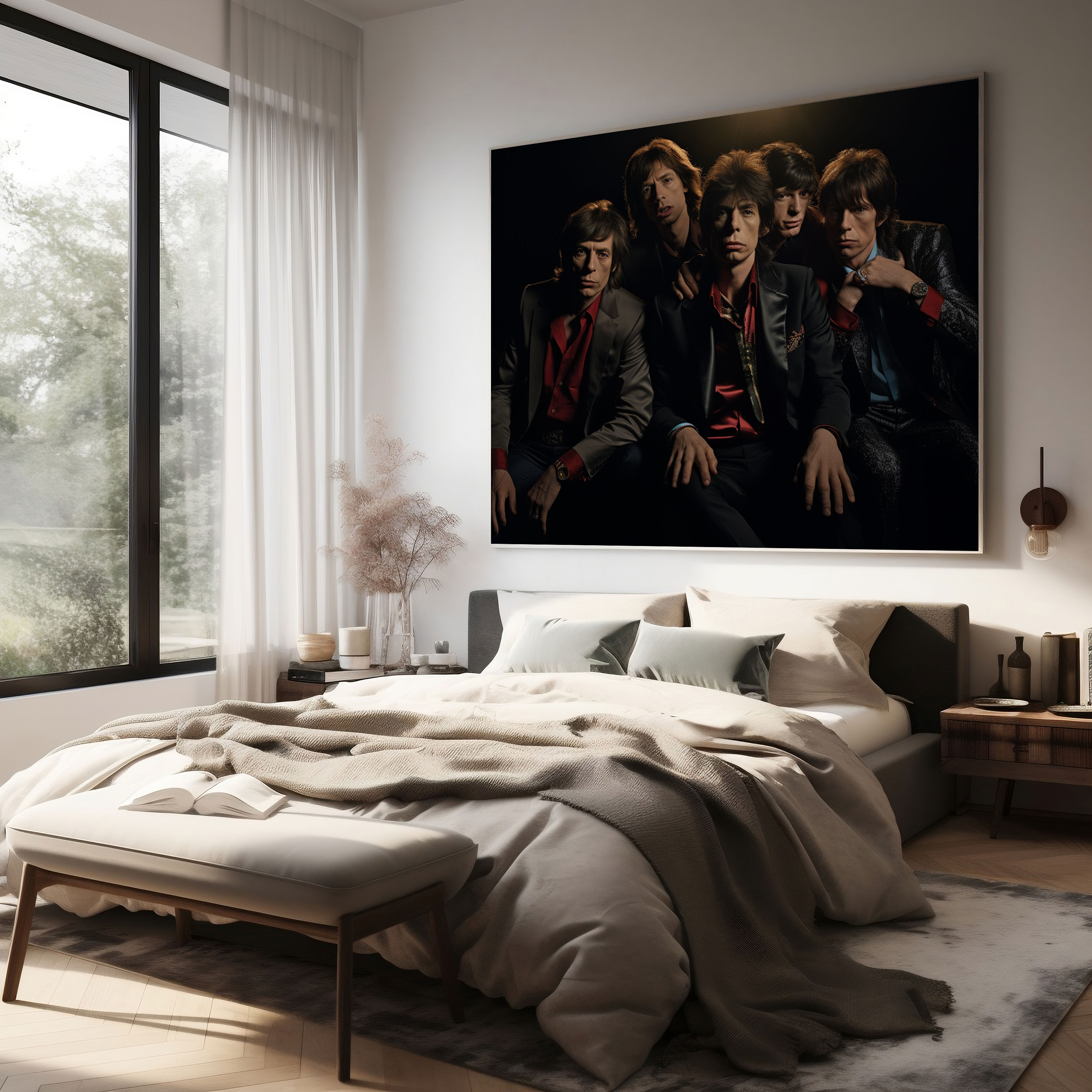 Rolling Stones Canvas Print - Dramatic Spotlight Photography - Rolling Stones, Intense, Canvas Print, Wall Decoration
