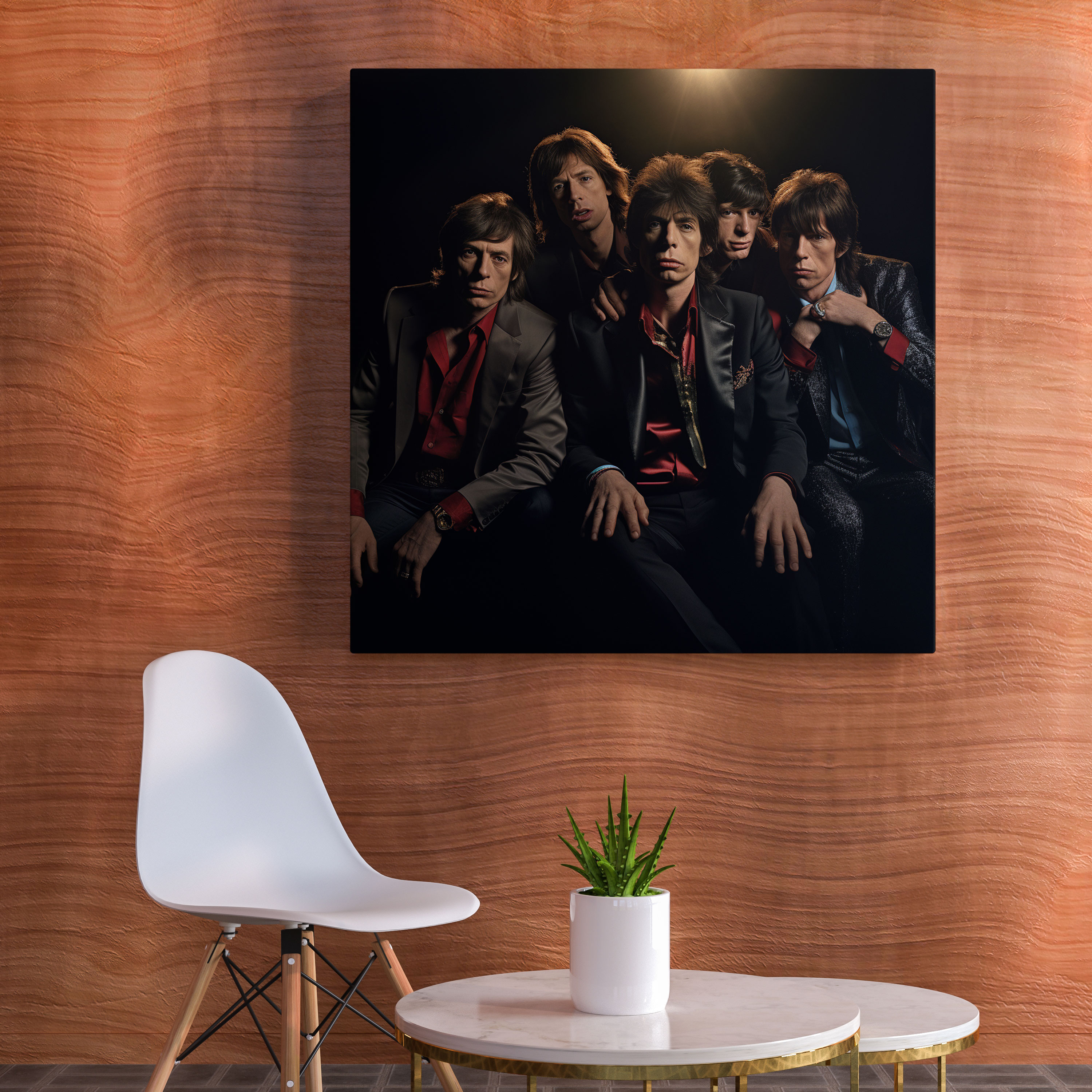 Rolling Stones Canvas Print - Dramatic Spotlight Photography - Rolling Stones, Intense, Canvas Print, Wall Decoration