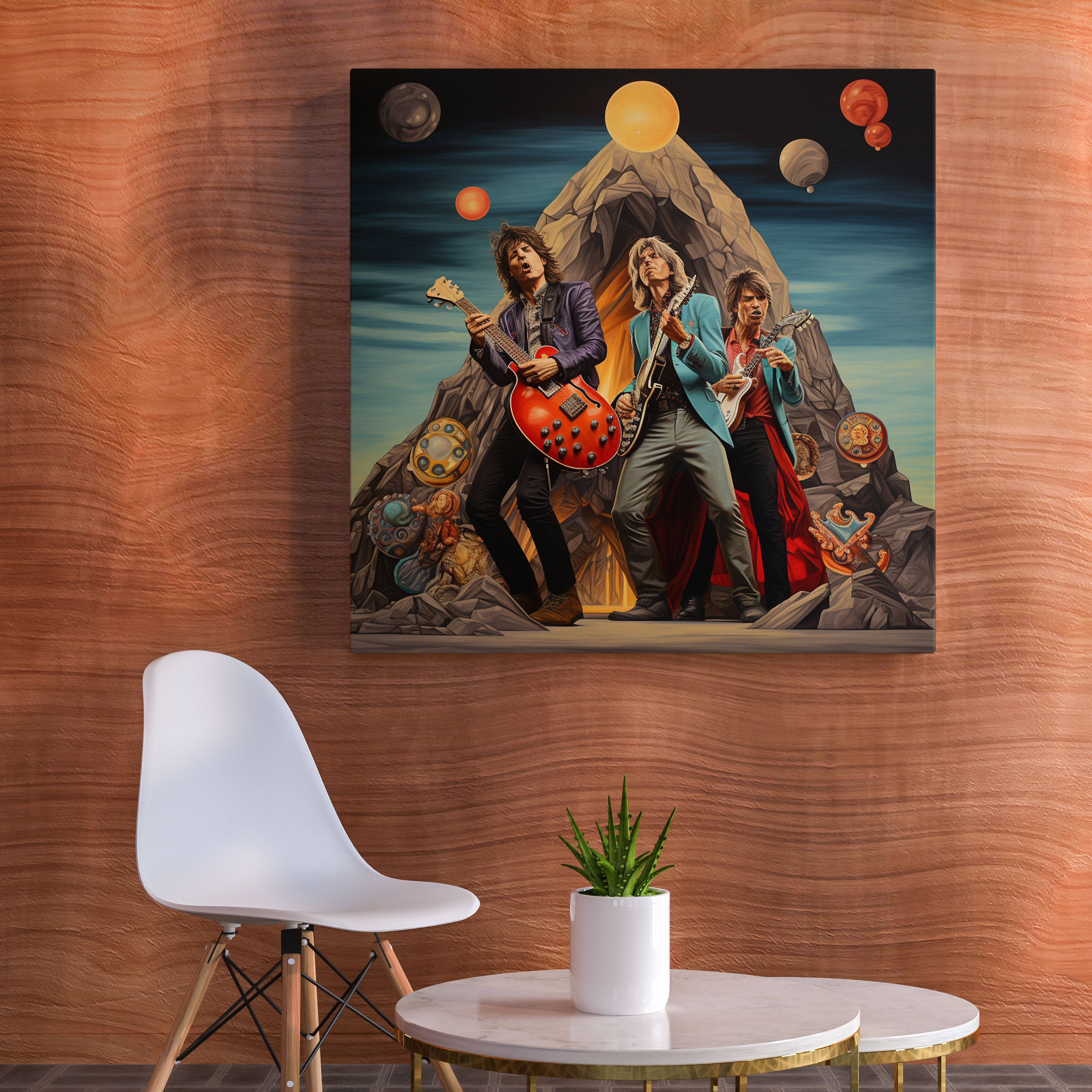 Rolling Stones Wanddekoration - Leinwandbild Rolling Stones Wandkunst Leinwand Wandkunst