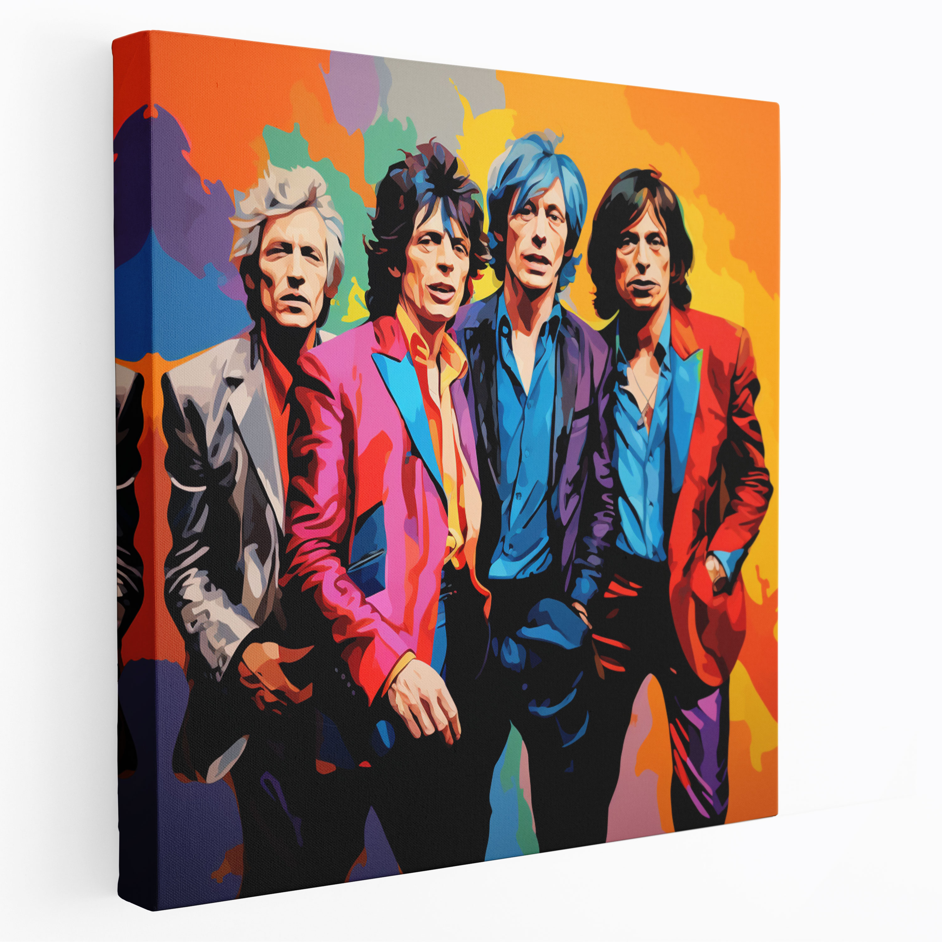 Rolling Stones Wall Decoration - Rolling Stones, Home Decoration, Canvas, Pop Art Style Painting
