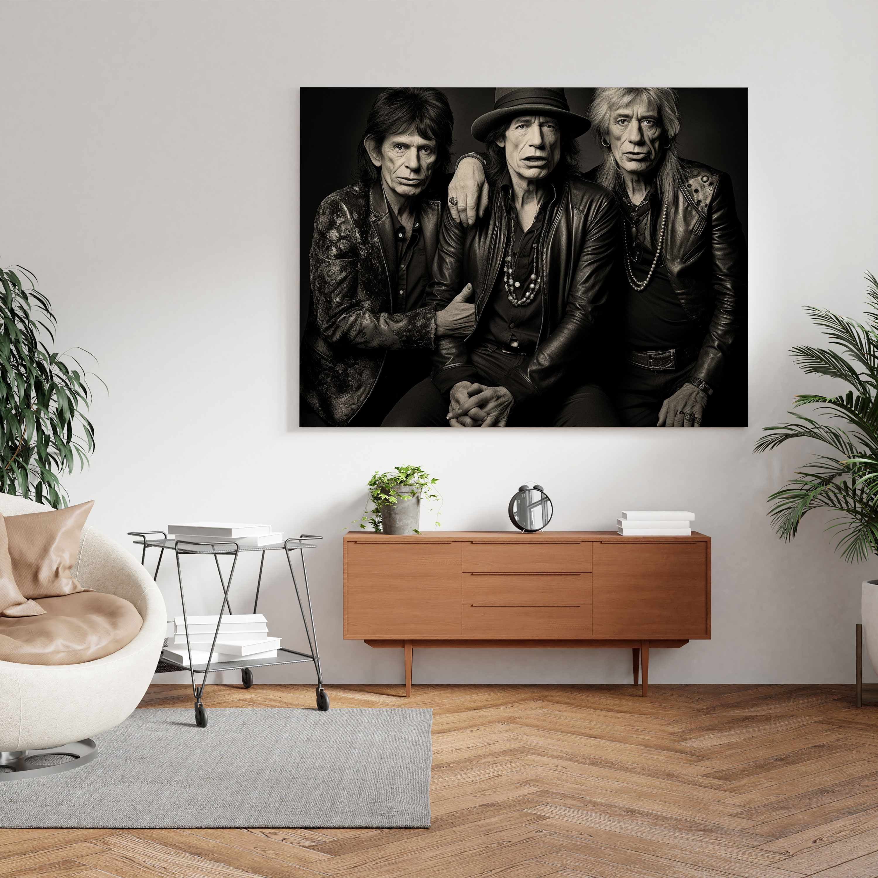 Rolling Stones Canvas Print - Rolling Stones, Canvas, Canvas Print, Monochrome Photograph