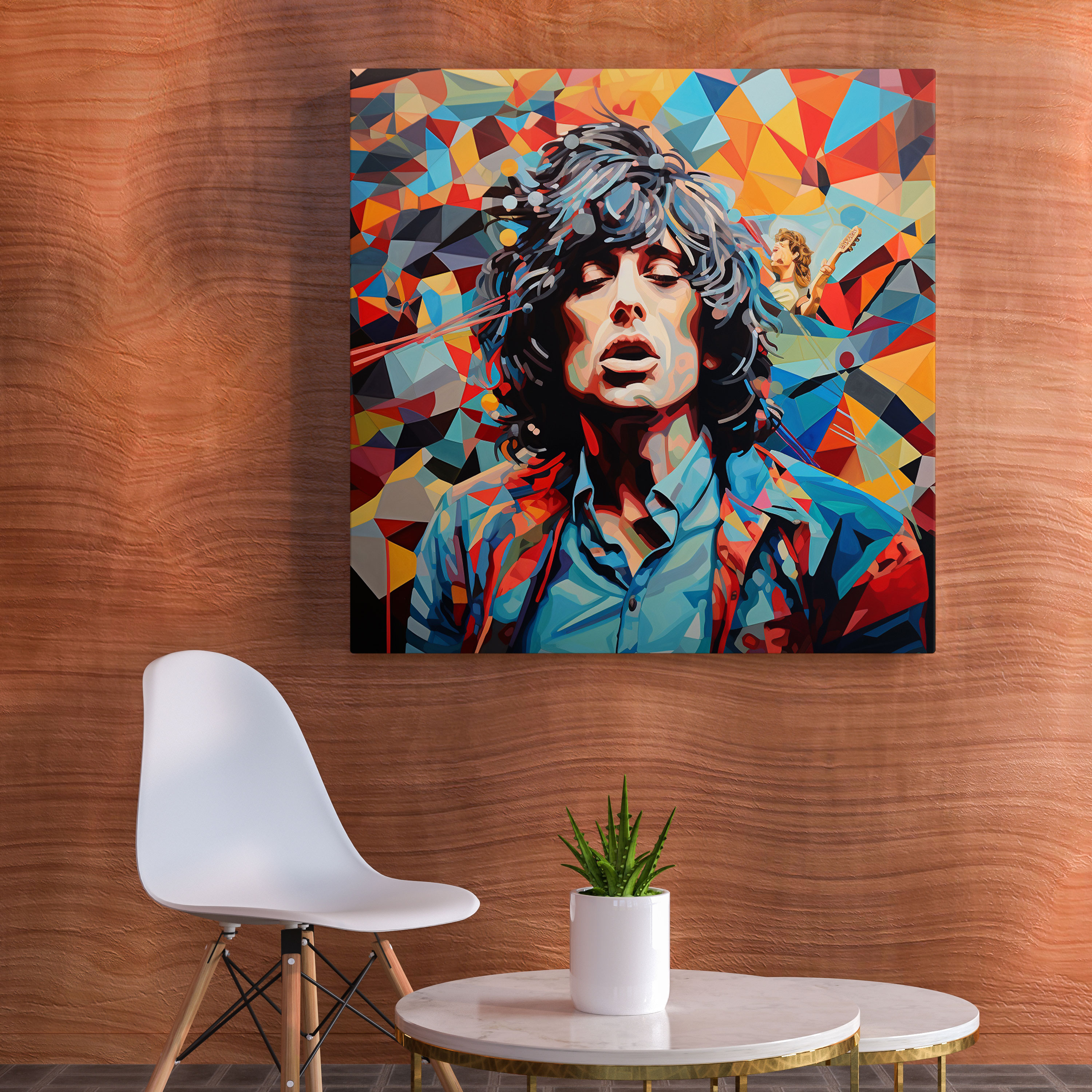 Rolling Stones Wall Decoration - Geometric Collage - Rolling Stones, Intricate Patterns, Home Decoration, Rolling Stones