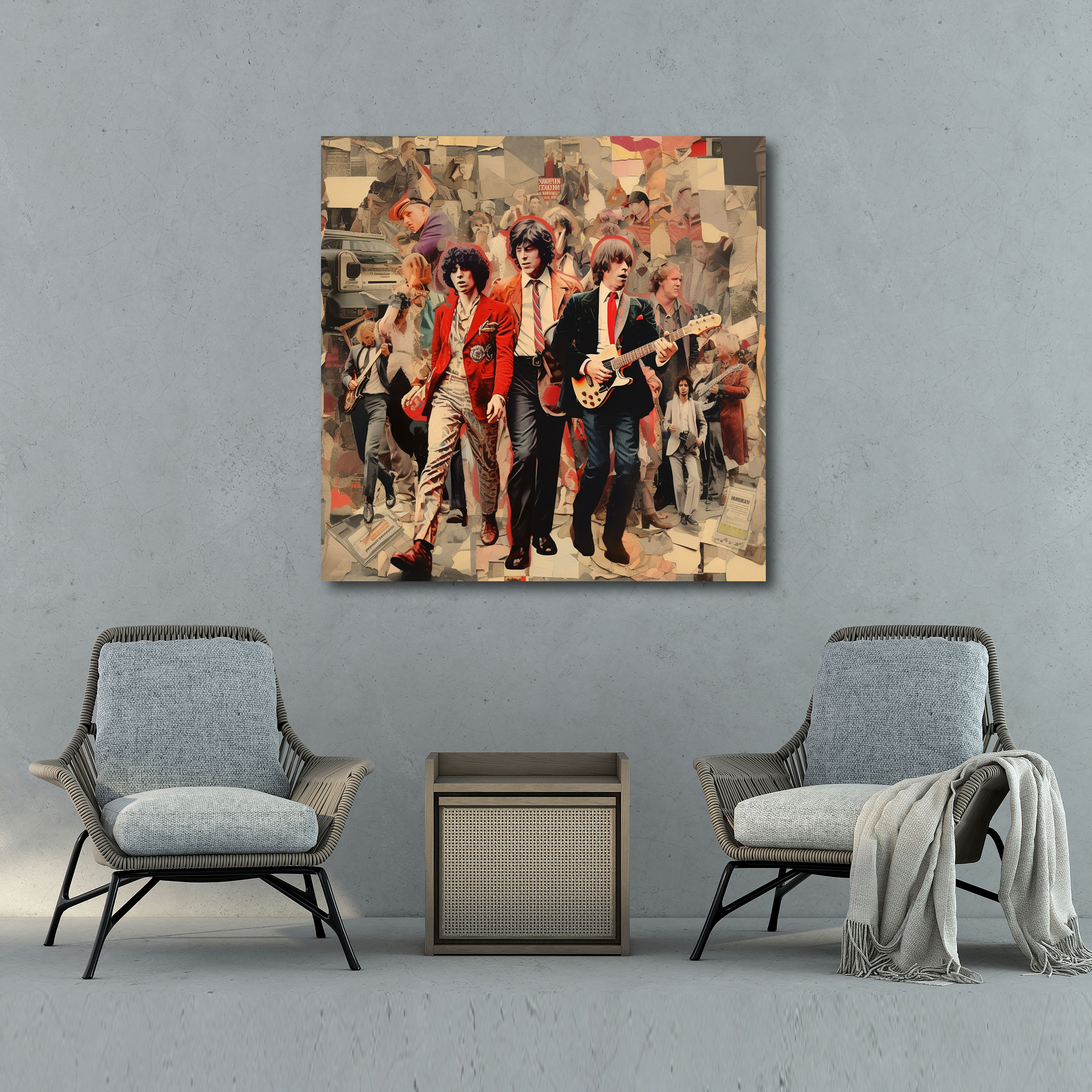 Rolling Stones Wandkunst - Nostalgische Vintage Fotos