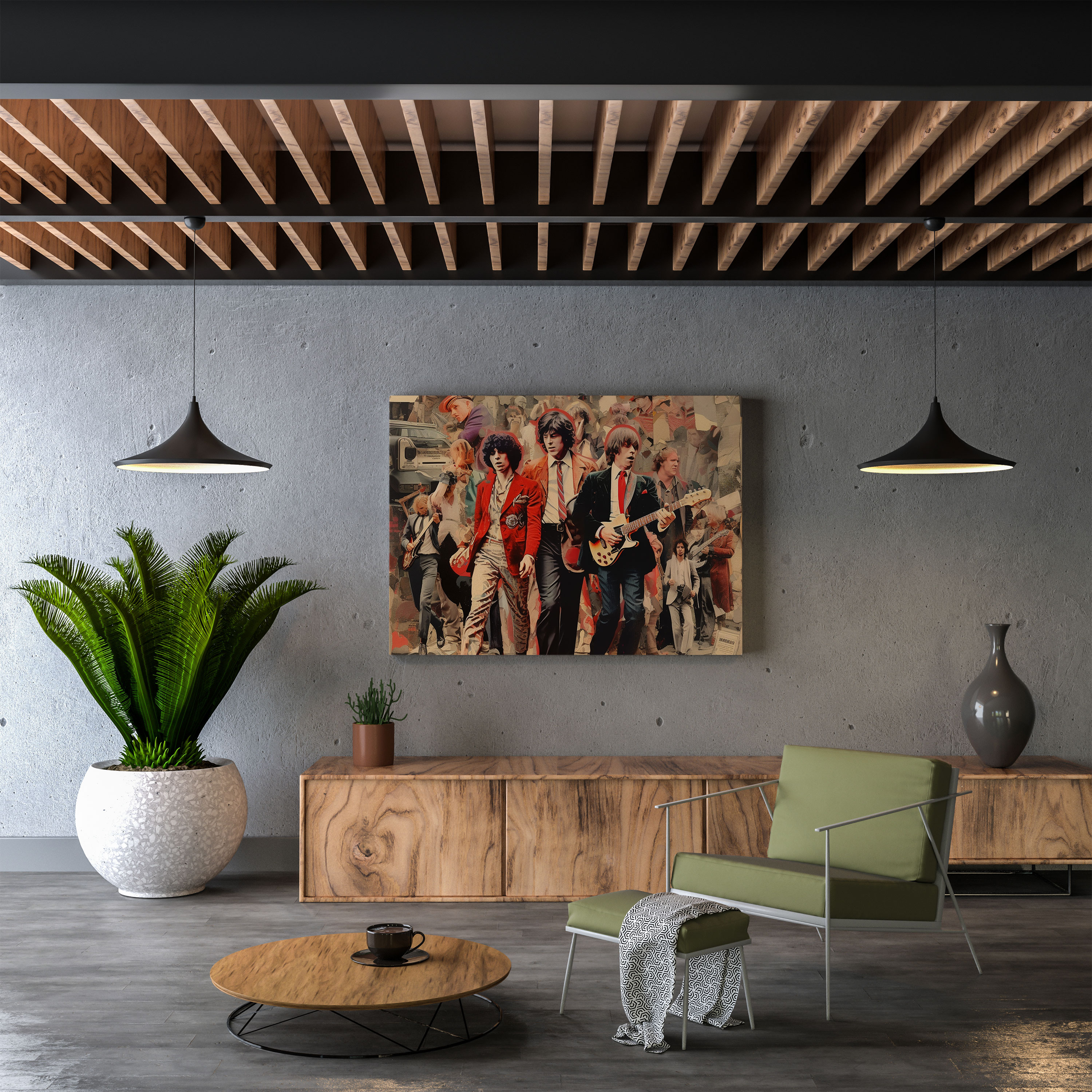 Rolling Stones Wandkunst - Nostalgische Vintage Fotos