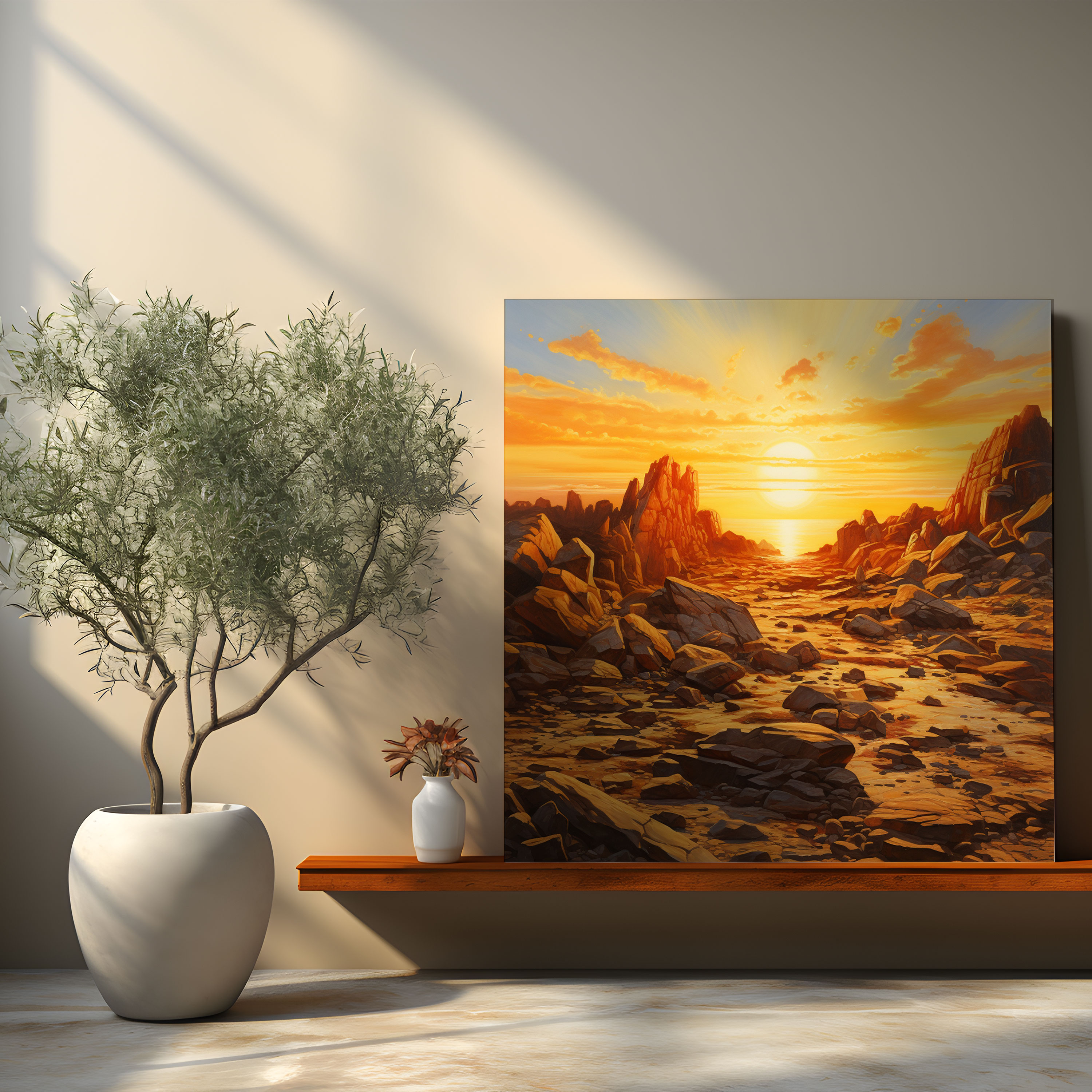 Rolling Stones Canvas Print - Rolling Stones, Canvas Wall Art, Canvas Print, Golden Sunset