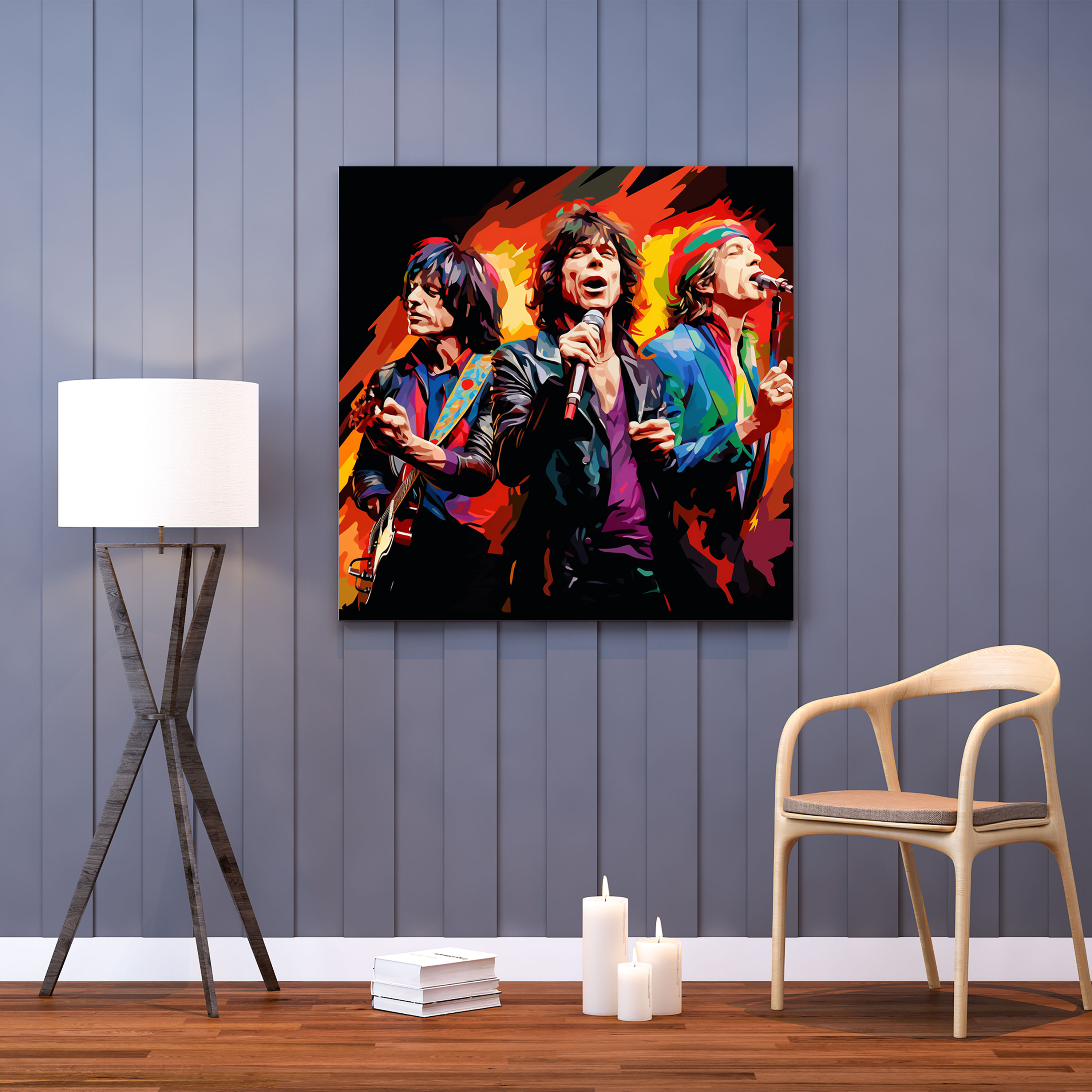 Leinwandbild Rolling Stones - Rolling Stones Home Dekoration visuell fesselnd Leinwand