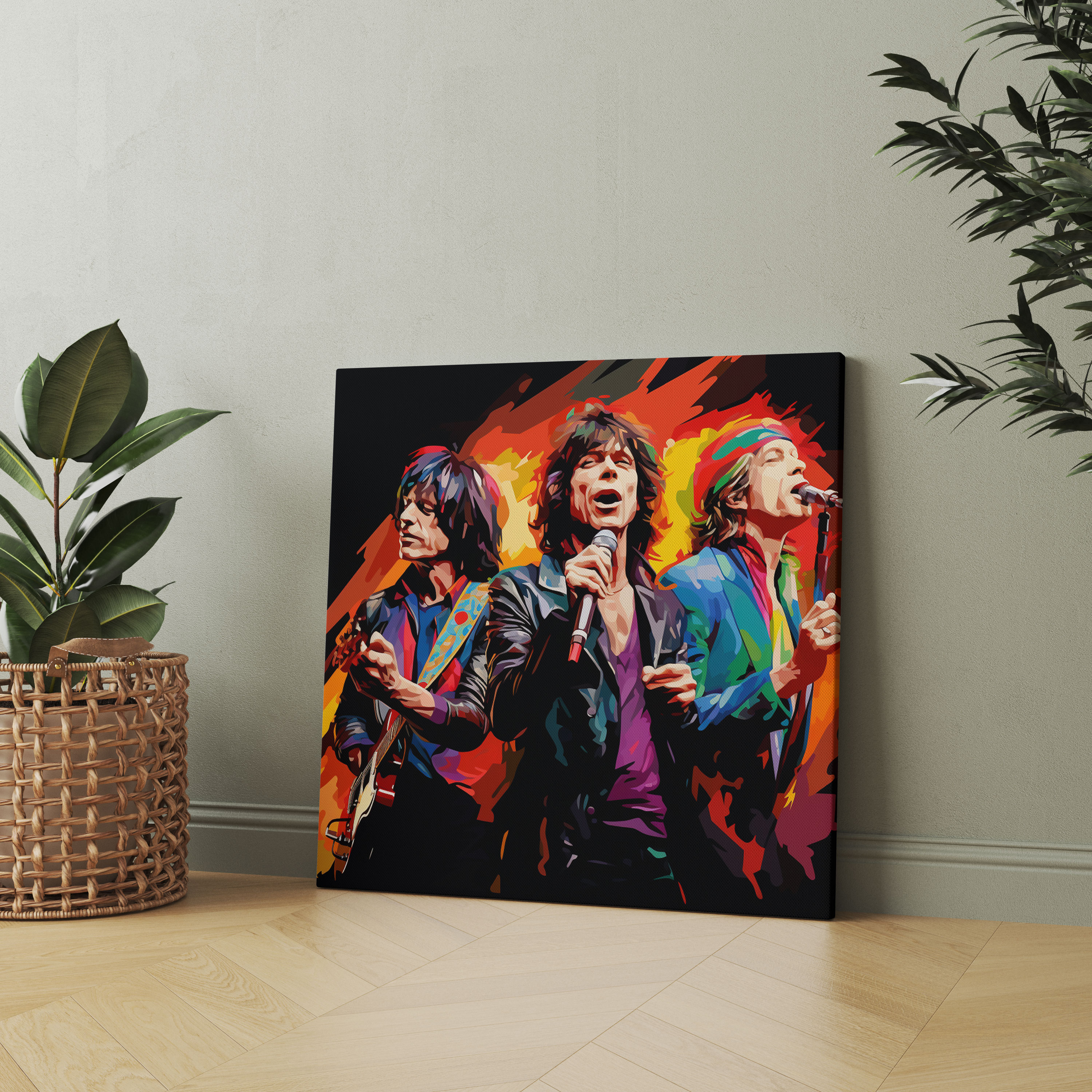 Leinwandbild Rolling Stones - Rolling Stones Home Dekoration visuell fesselnd Leinwand