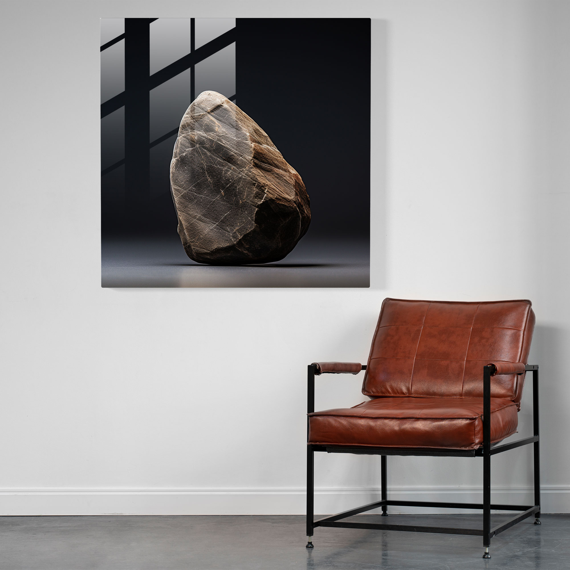 Minimalistisches Glasbild Rolling Stones - Schönheit Einfachheit