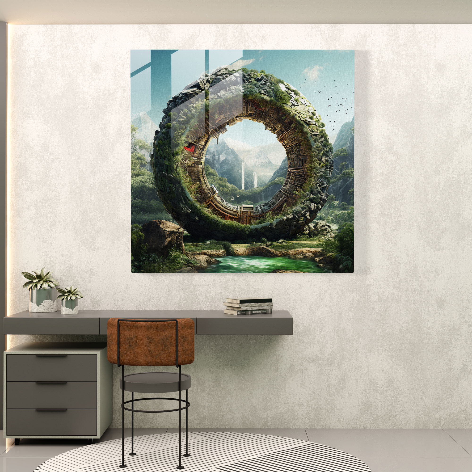 Digitales Kunstdruck Glasbild der Rolling Stones - Wanddekoration Glas Wandkunst digitale Kunstkomposition