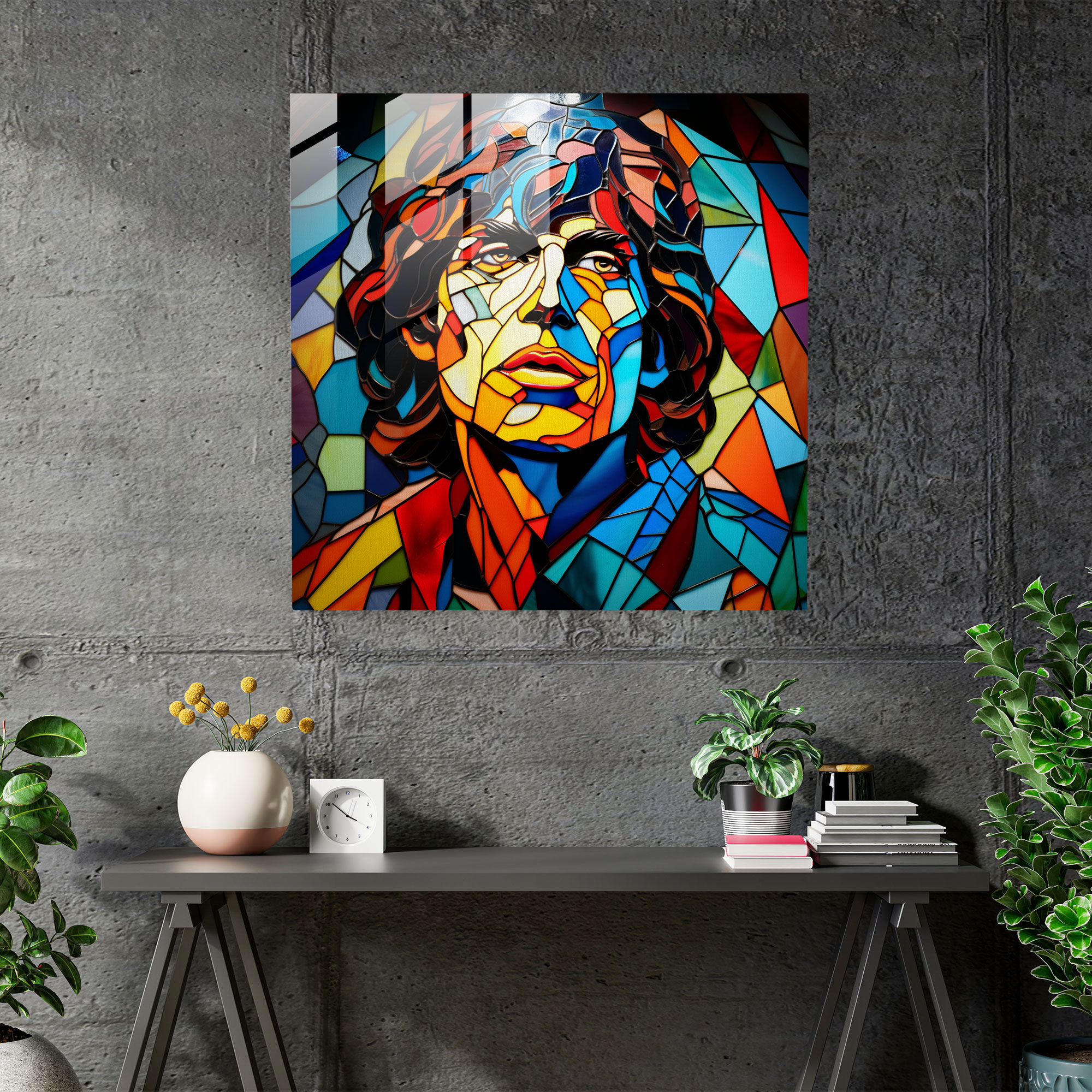 Vibrant Rolling Stones Glass Print - Rolling Stones, Modern Art, Wall Decoration, Glass Wall Art